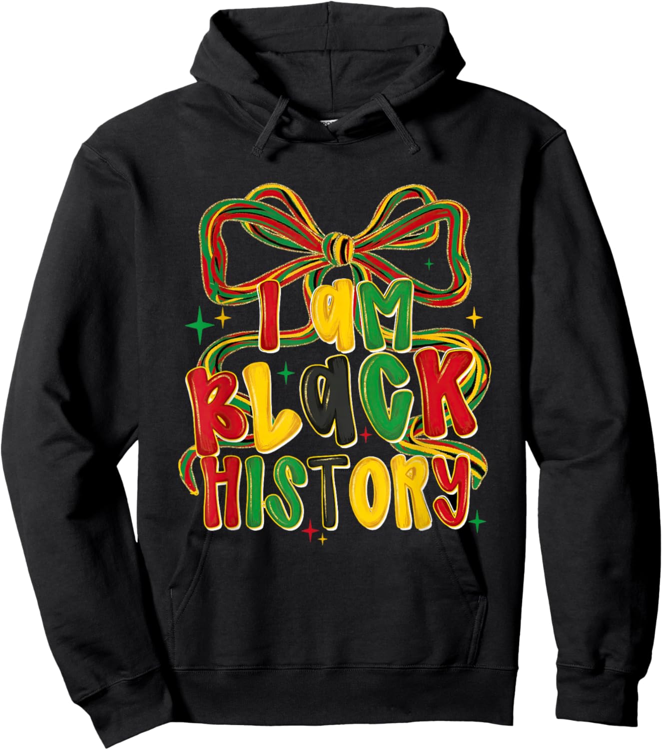 I-Am Black History Coquette Bow Melanin African American Hoodie - Hoodie | Black