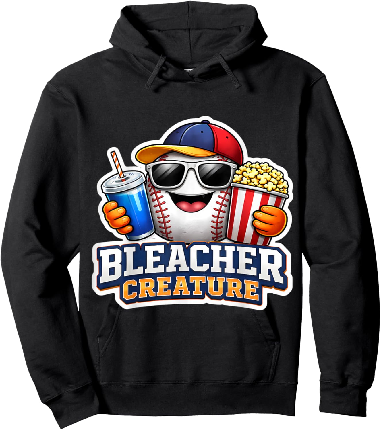 Bleacher Creature Baseball Fan Supporter Game Day Funny Ball Hoodie - Hoodie | Black
