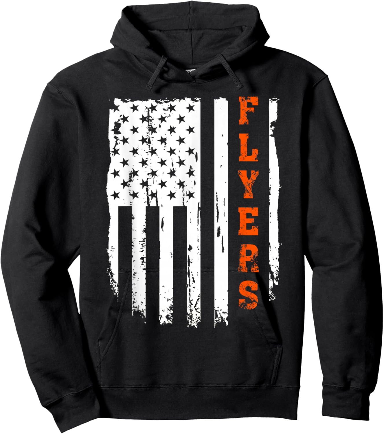 Flyers Vintage USA Flag Women Boys Girls Kids Lover Hoodie - Hoodie | Black