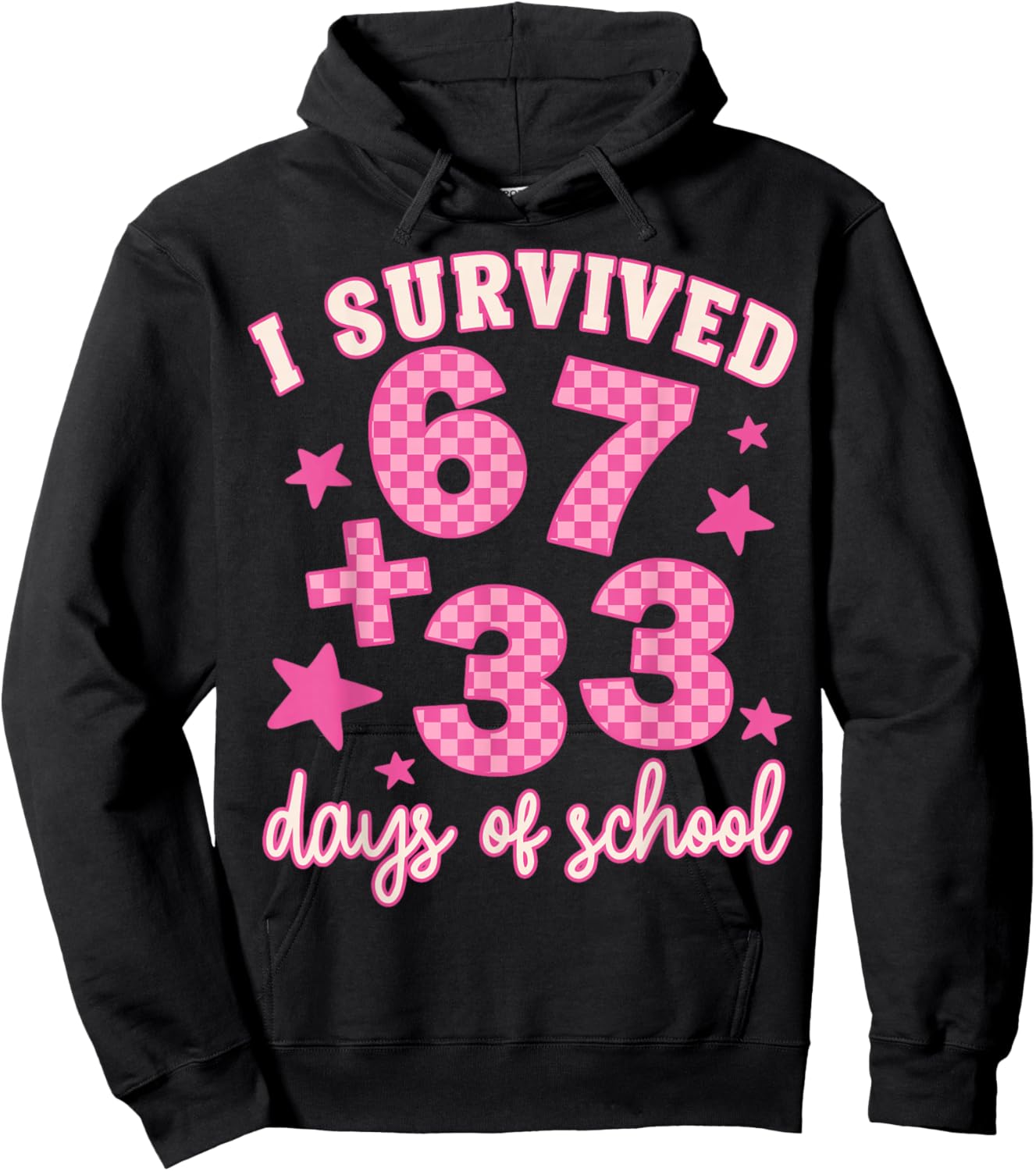 I Survived 67 33 Days of School 100th Day of School Teacher Hoodie - Hoodie | Black