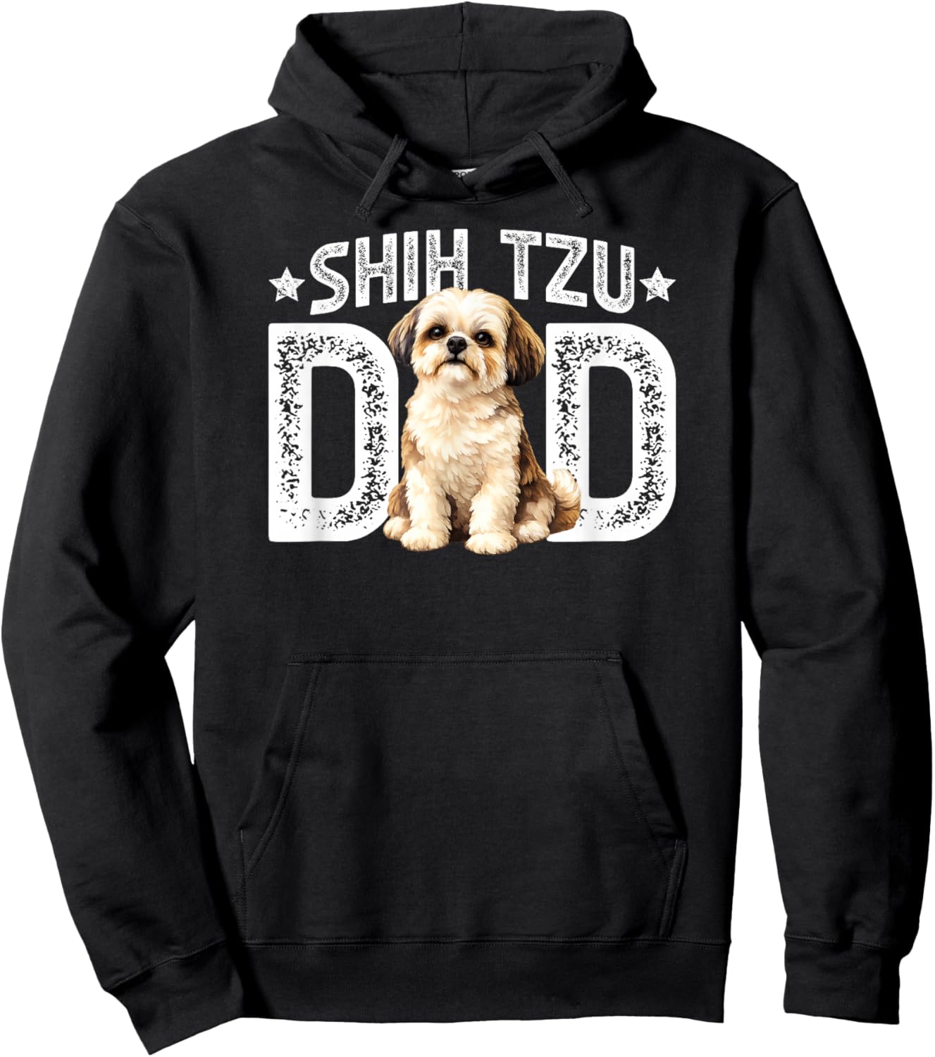 Shih Tzu Dad Proud Dad of A Shih Tzu Father Hoodie - Hoodie | Black