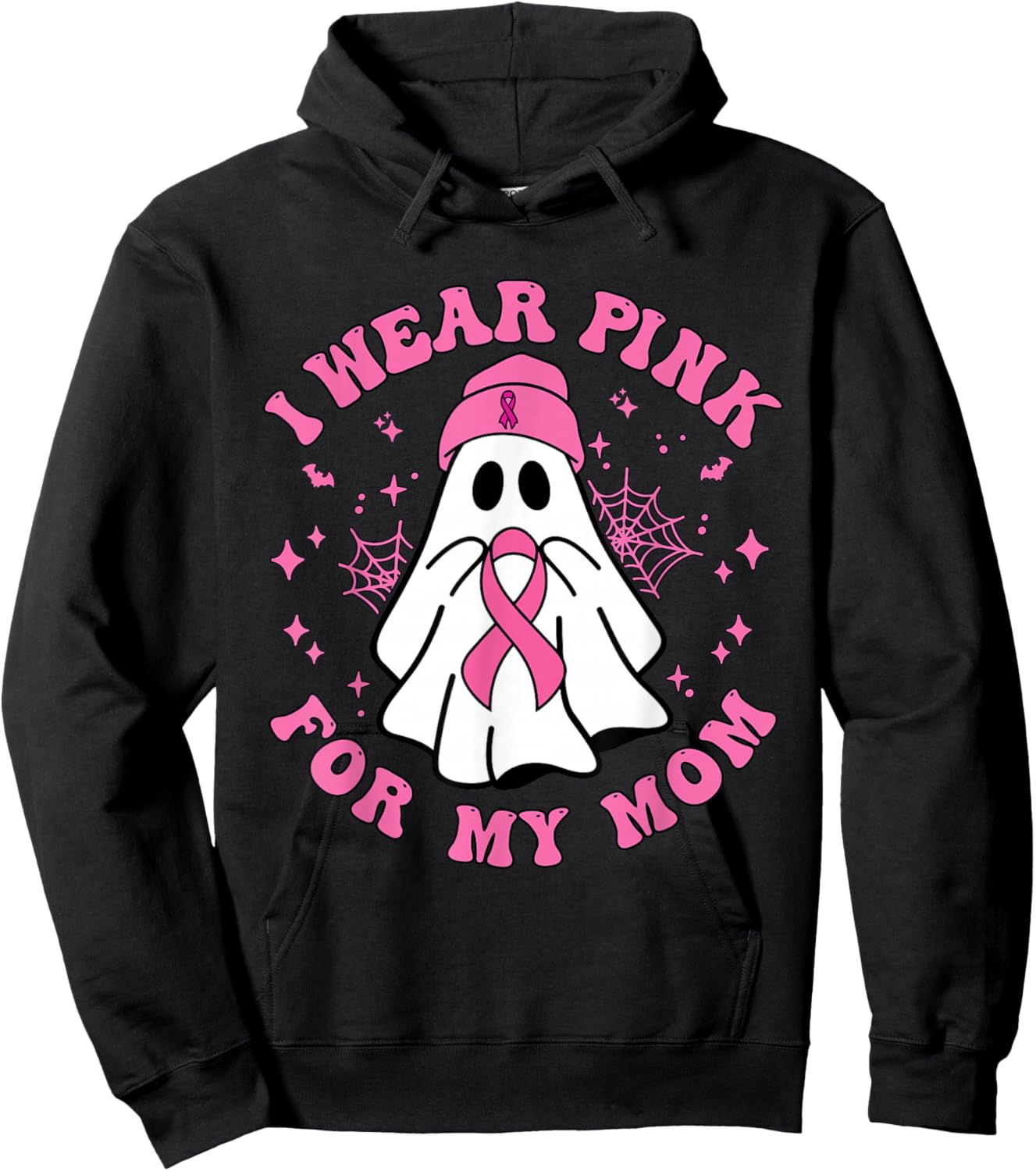 Halloween I Wear Pink for My Mom Breast Cancer Kid Women Hoodie - Hoodie | Black