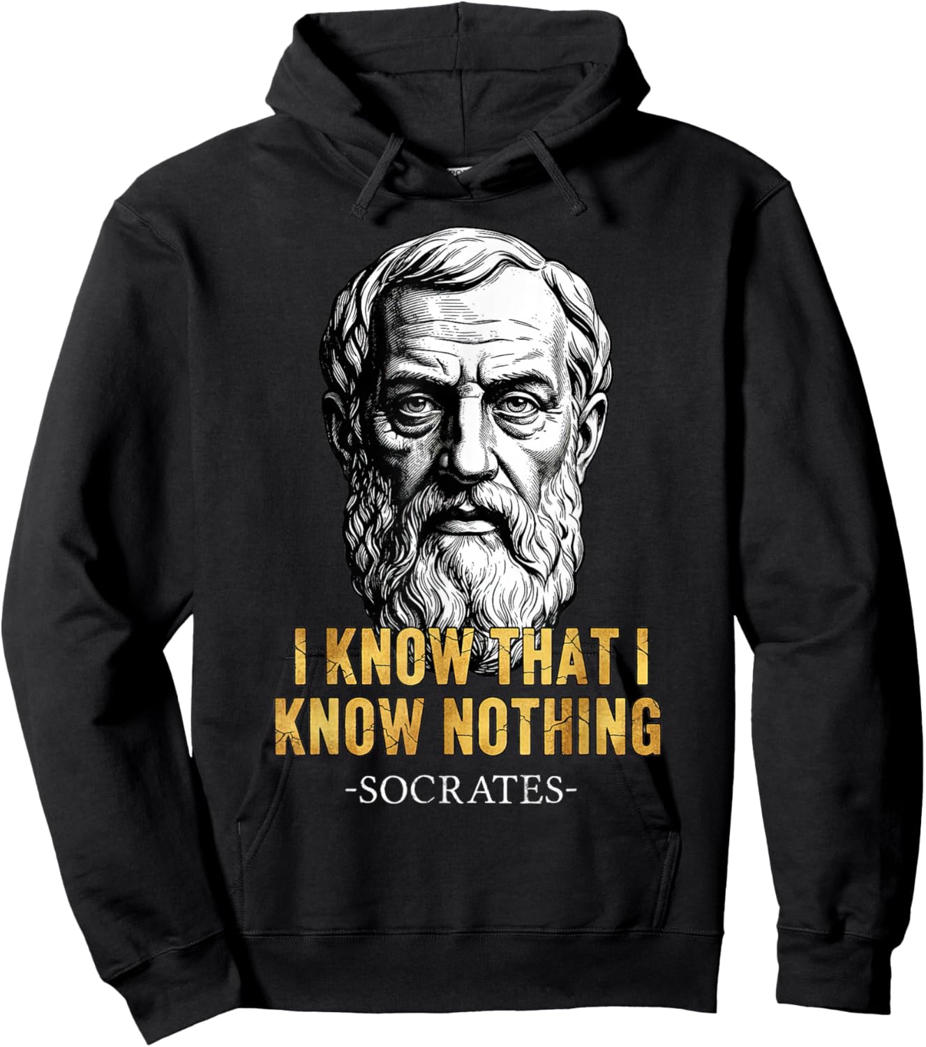 I Know That I Know Nothing Socrates Quote Philosophy Hoodie - Hoodie | Black