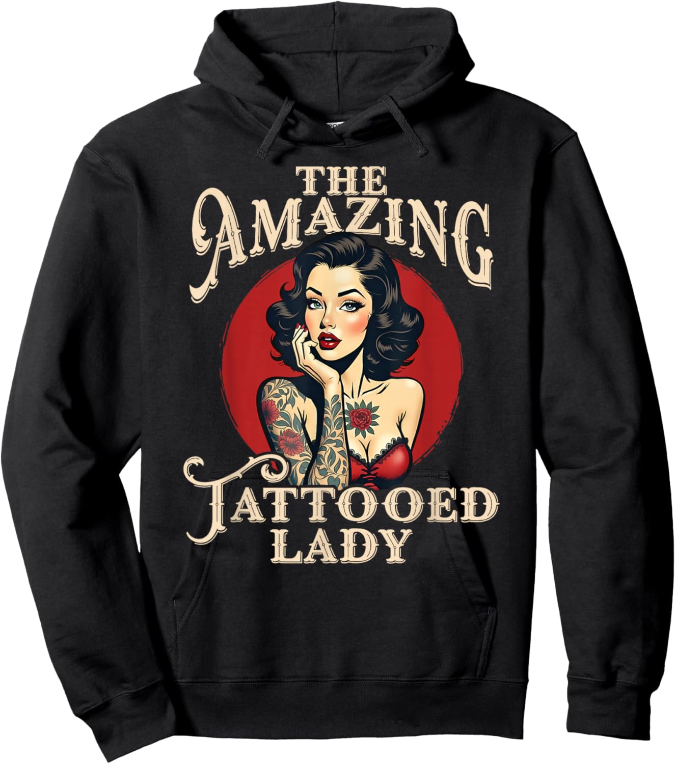 The Amazing Tattooed Lady Hoodie - Hoodie | Black