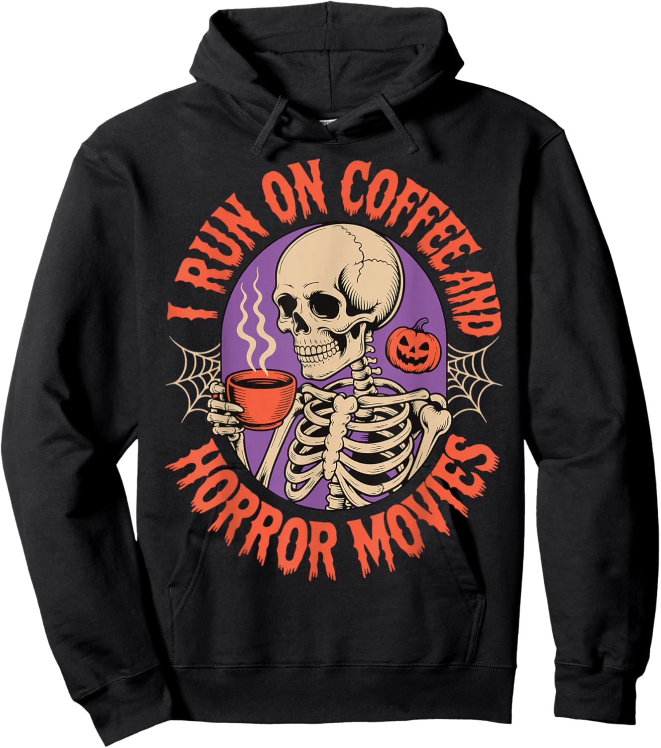 I Run On Coffee and Horror Movies Hoodie - Hoodie | Black