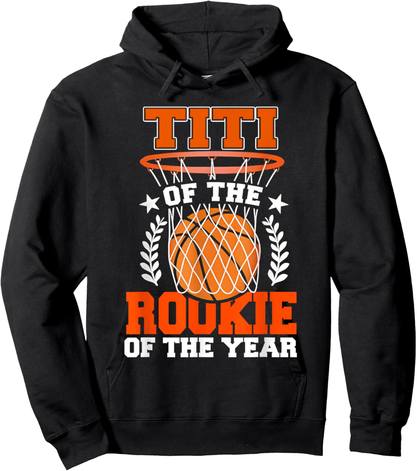 Titi of Rookie 1st Basketball Bday Theme Matching Hoodie - Hoodie | Black