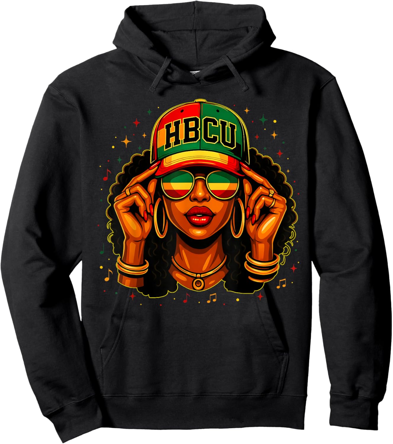 Black History Month HBCU Black Afro Educated Girl Women Kid Hoodie - Hoodie | Black