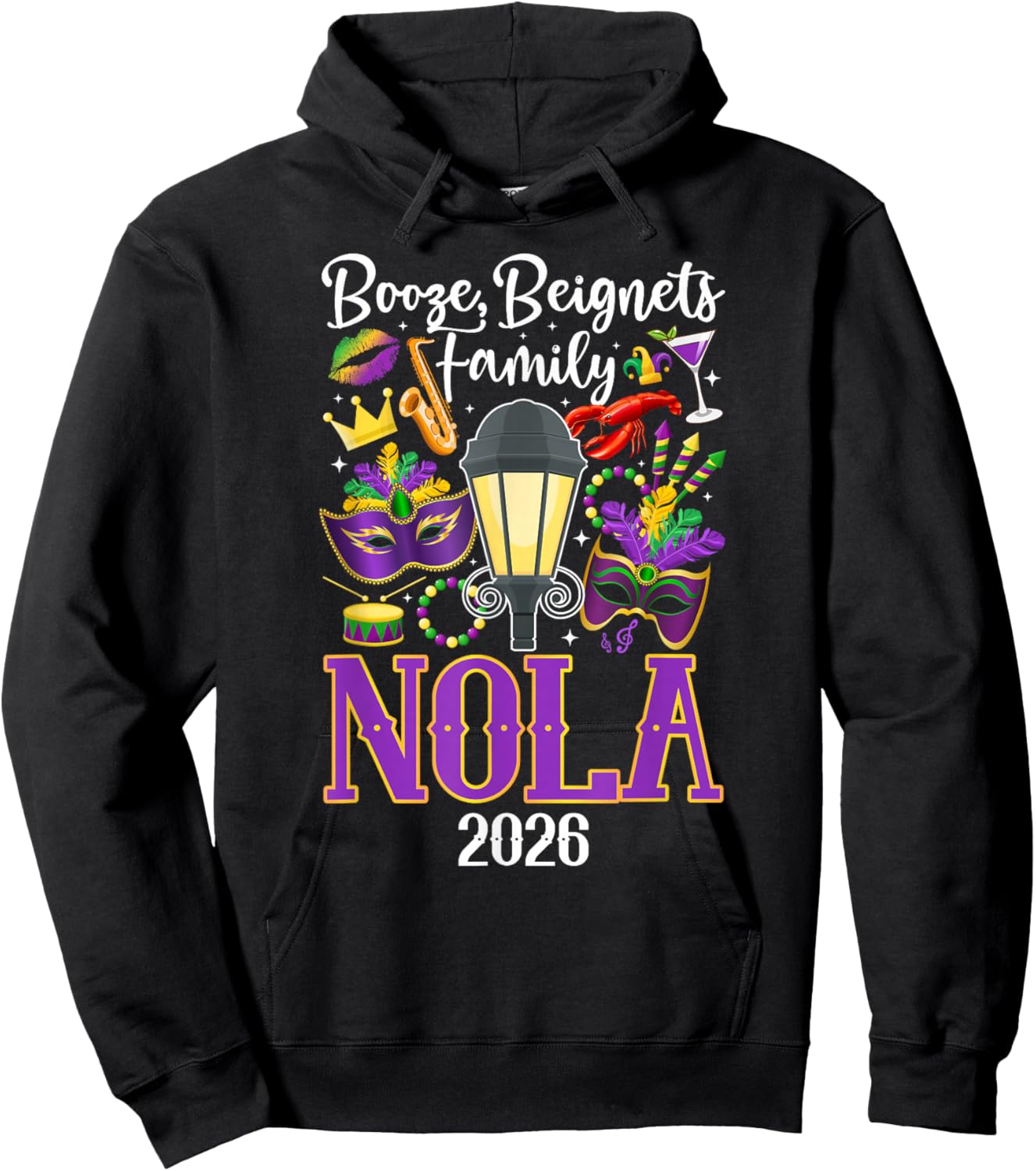Funny New Orleans Family Trip 2026 Family Travel New Orleans Hoodie - Hoodie | Black