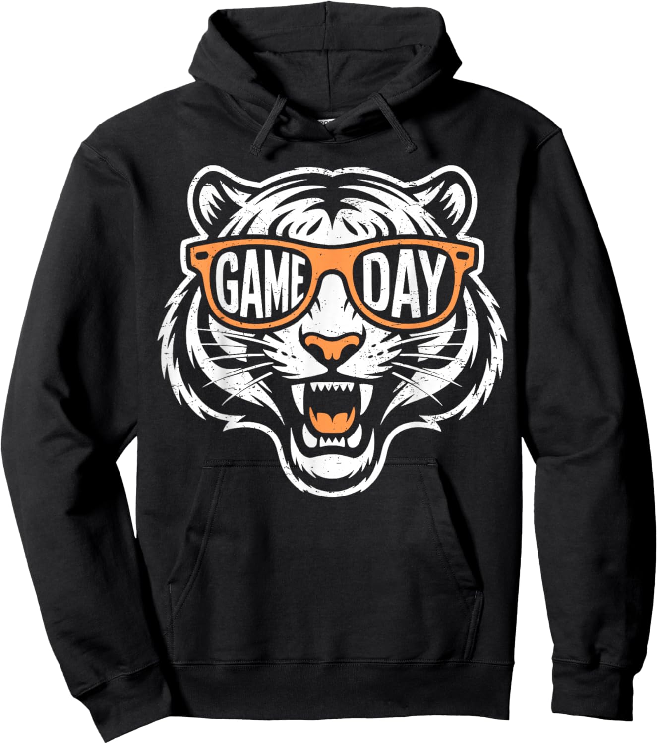 Retro Game Day Tiger Hoodie - Hoodie | Black
