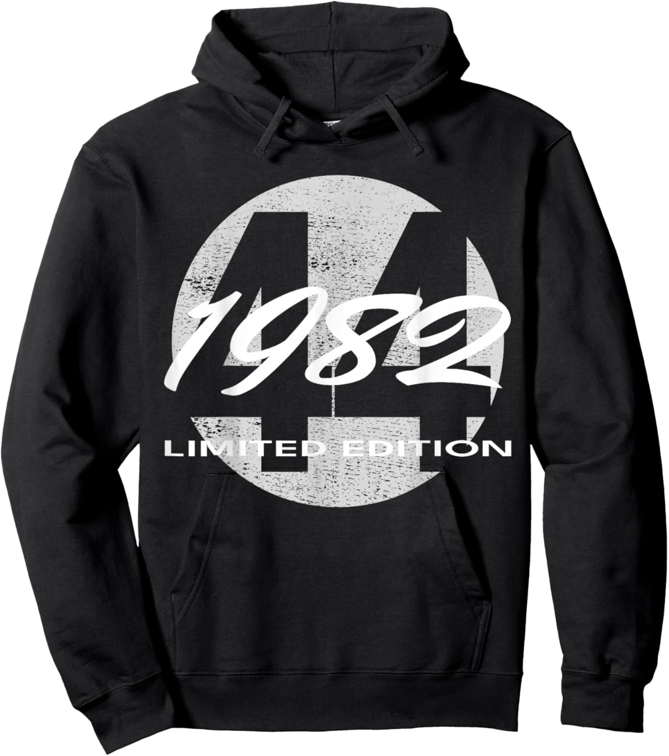 44th Birthday Man Woman 44 Years 1982 Funny Gift Hoodie - Hoodie | Black