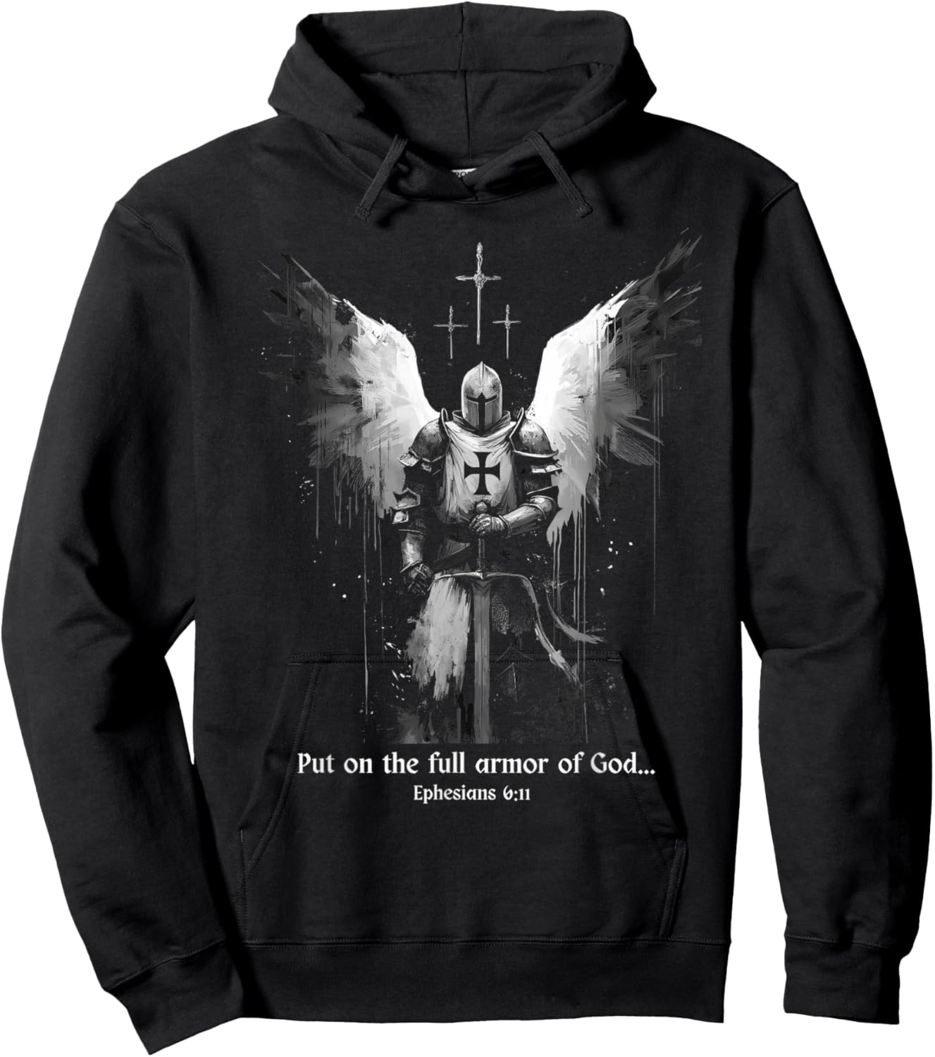 Christian Knight Templar Crusader Warrior Catholic Men Women Hoodie - Hoodie | Black
