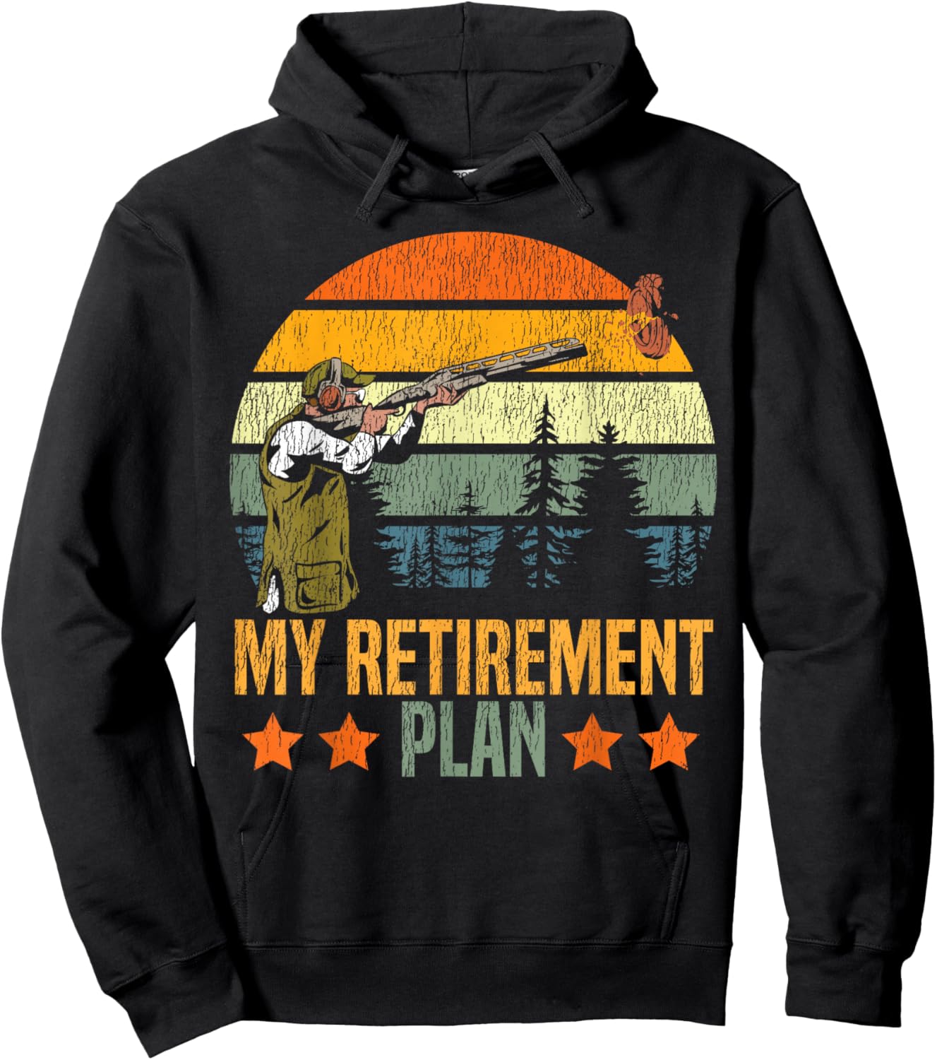Shotgun Skeet Trap Clay Pigeon Shooting Retro Vintage My Hoodie - Hoodie | Black