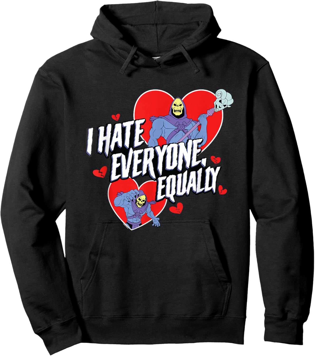 Skeletor Valentine's Day I Hate Everyone Equally Hoodie - Hoodie | Black