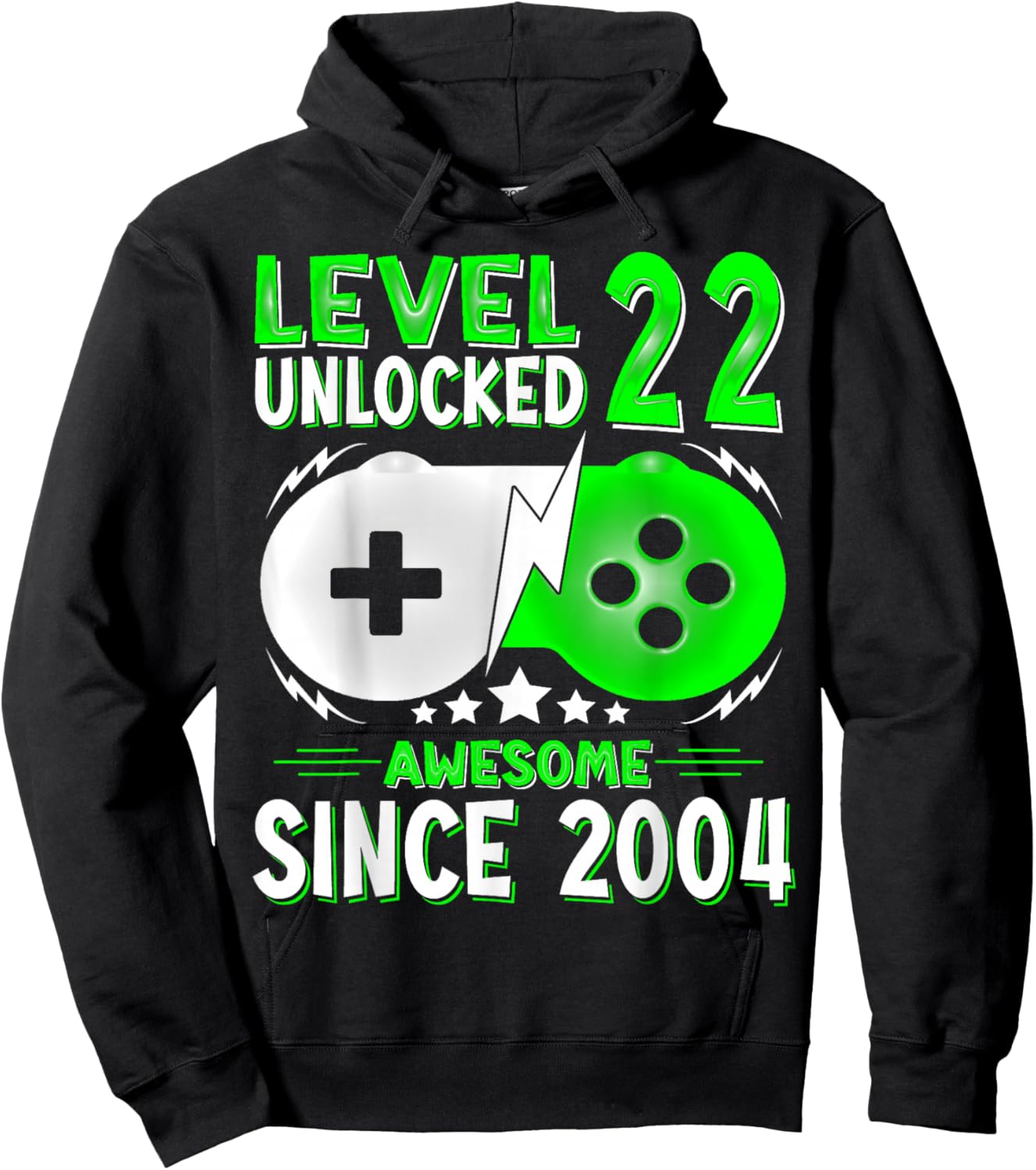 Level 22 Unlocked Birthday 22 Years Old Gifts 22nd Birthday Hoodie - Hoodie | Black