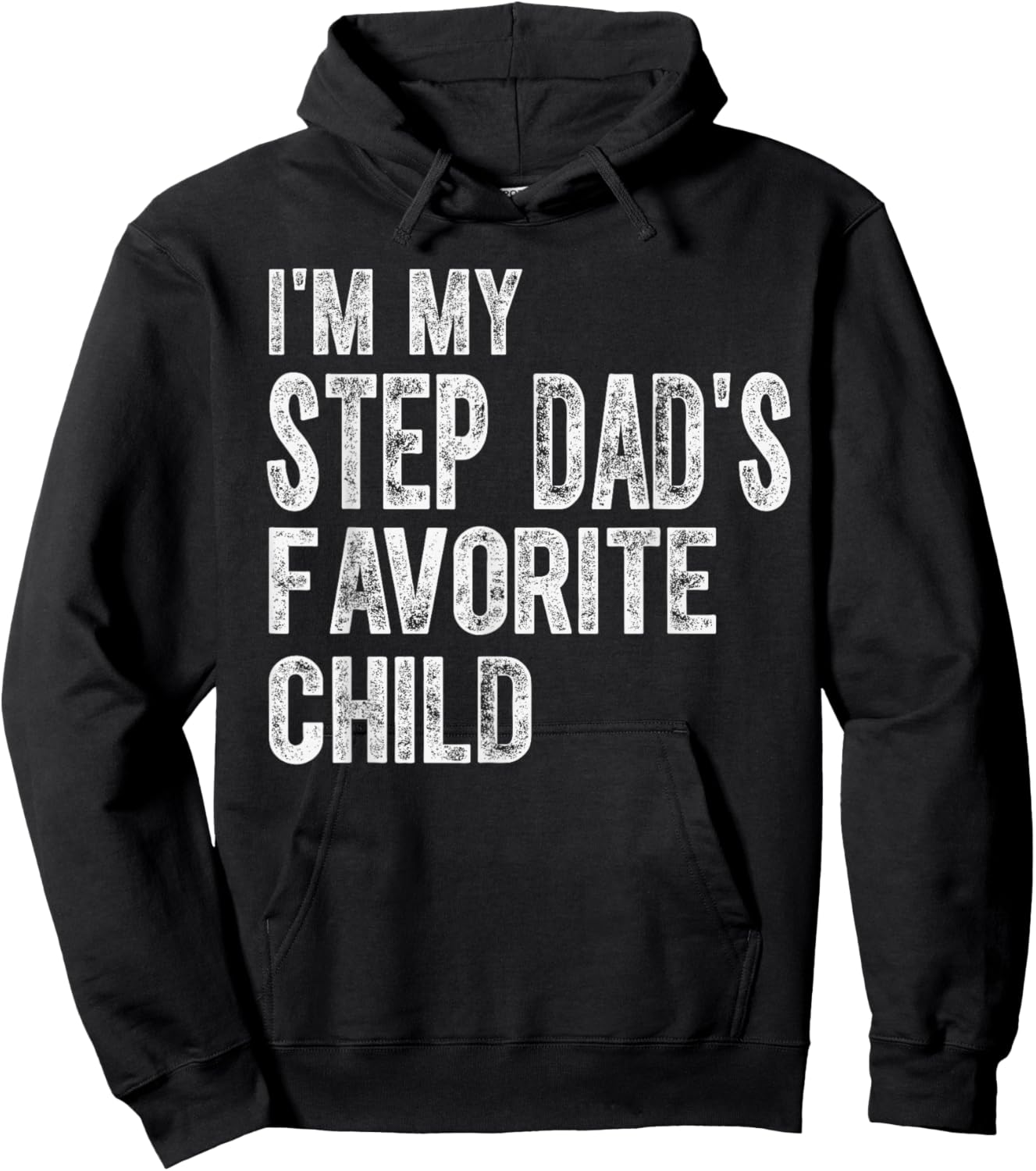 Funny Step Dad's Favorite Child Saying Family Joke Kids Hoodie - Hoodie | Black