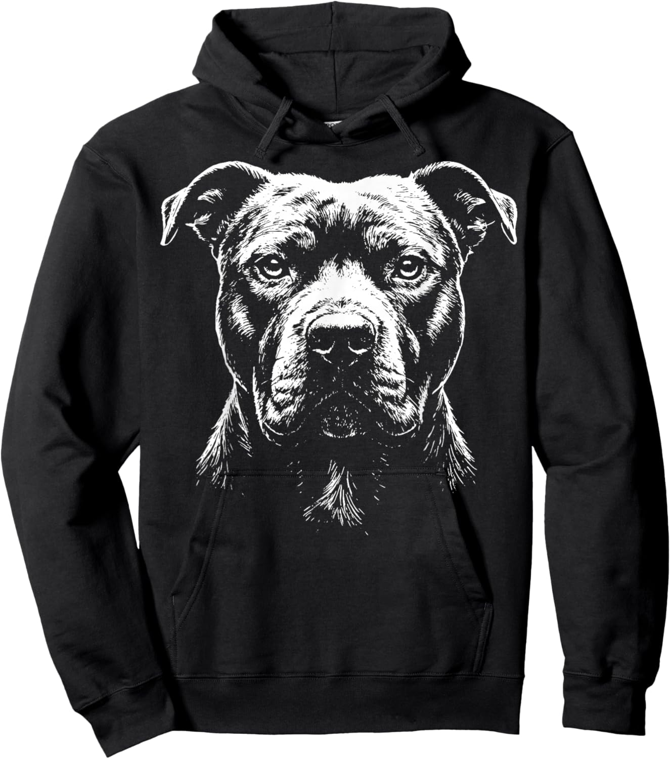 Pitbull Illustration Pit Bull Hoodie - Hoodie | Black