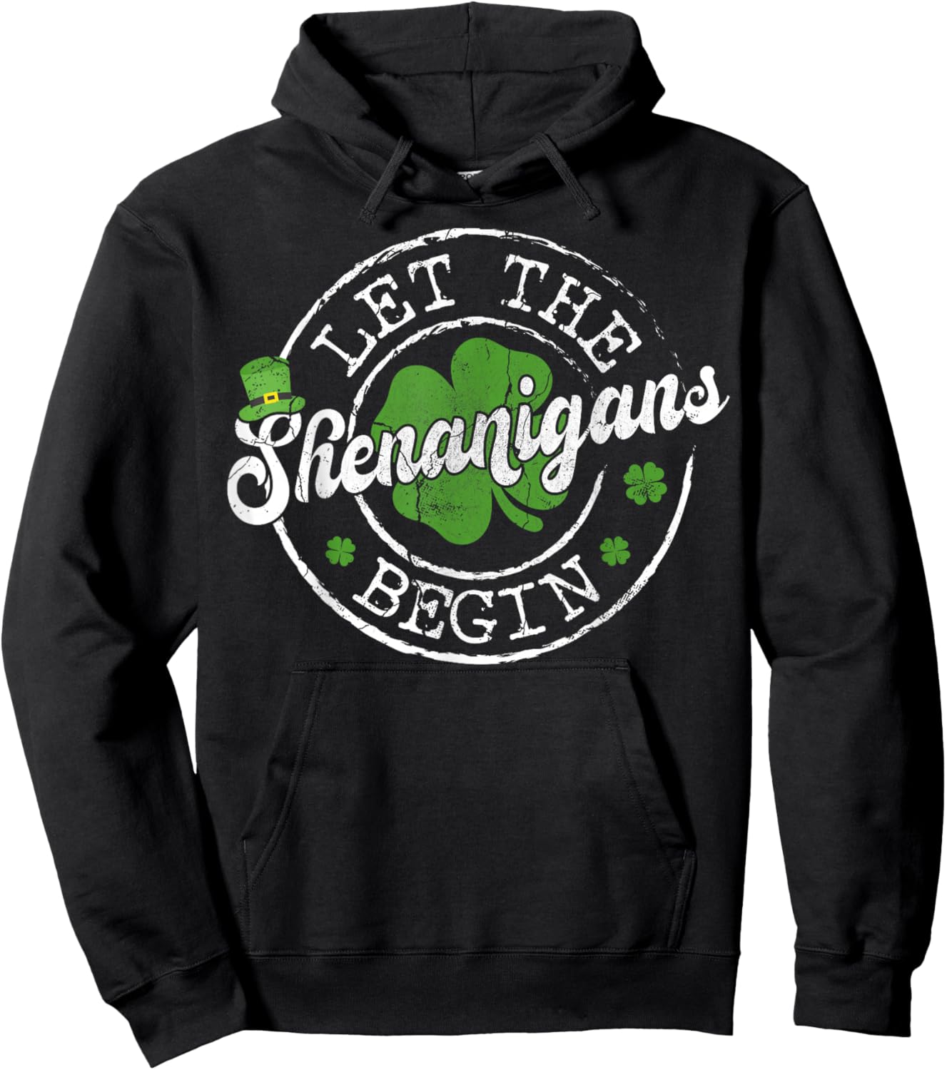 Let The Shenanigans Begin for Kids Boy Women St Patricks Day Hoodie - Hoodie | Black