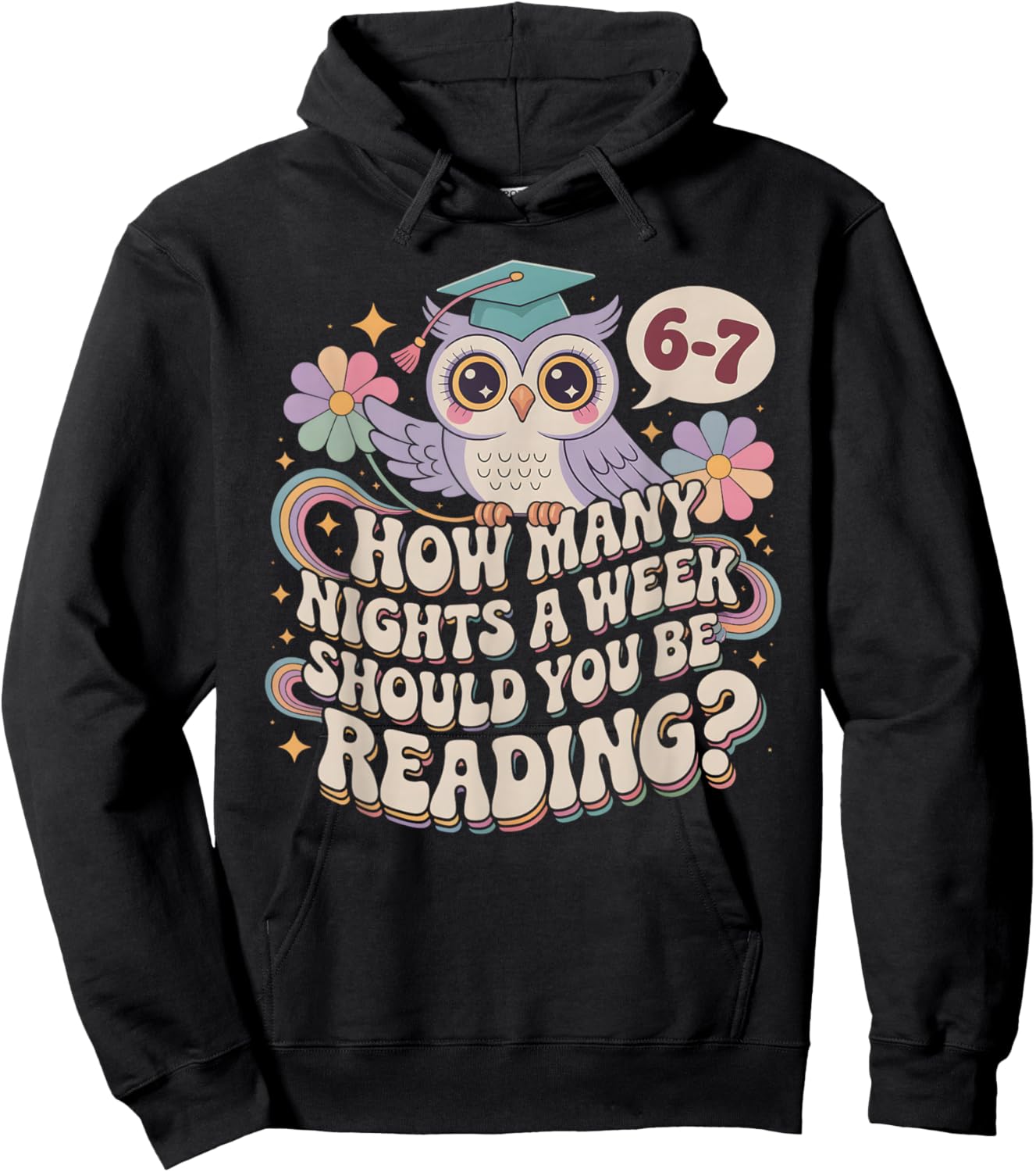 Literature 6-7 Nights Reading English Teacher ELA Slang Gen Hoodie - Hoodie | Black