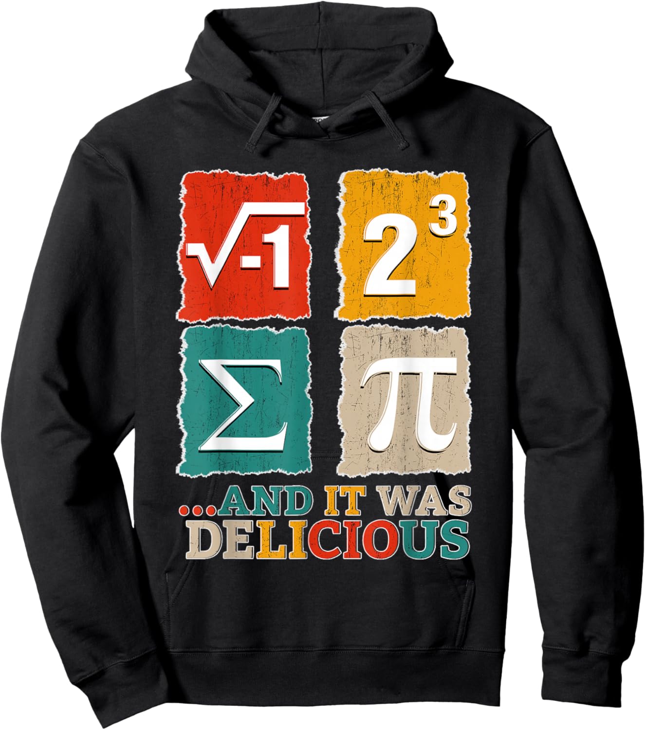 I Ate Some Pie and It was Delicious Boy Girl Math Teacher Hoodie - Hoodie | Black