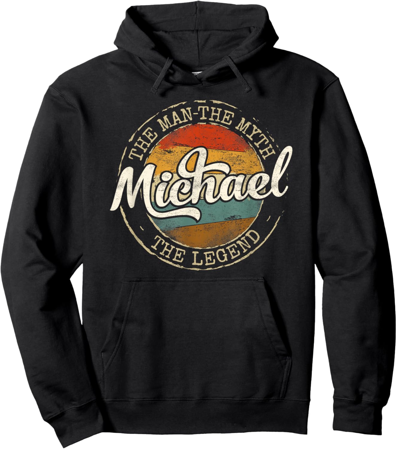 Michael The Man The Myth The Legend Vintage Name Hoodie - Hoodie | Black