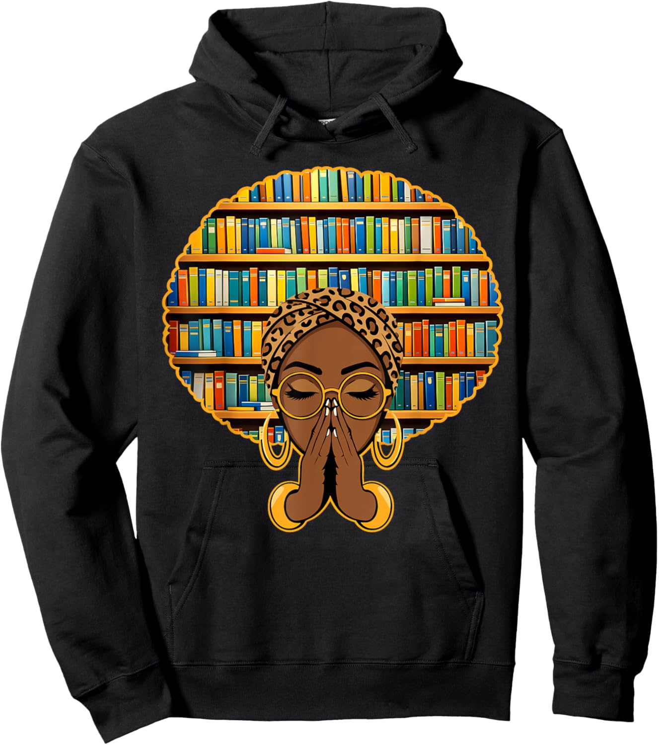 Melanin Afro Women Girl Book Librarian Black History African Hoodie - Hoodie | Black