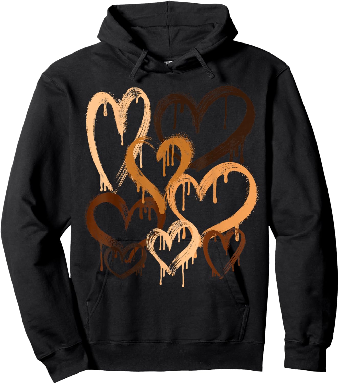 Melanin Shades Hearts Black History Month African Men Women Hoodie - Hoodie | Black