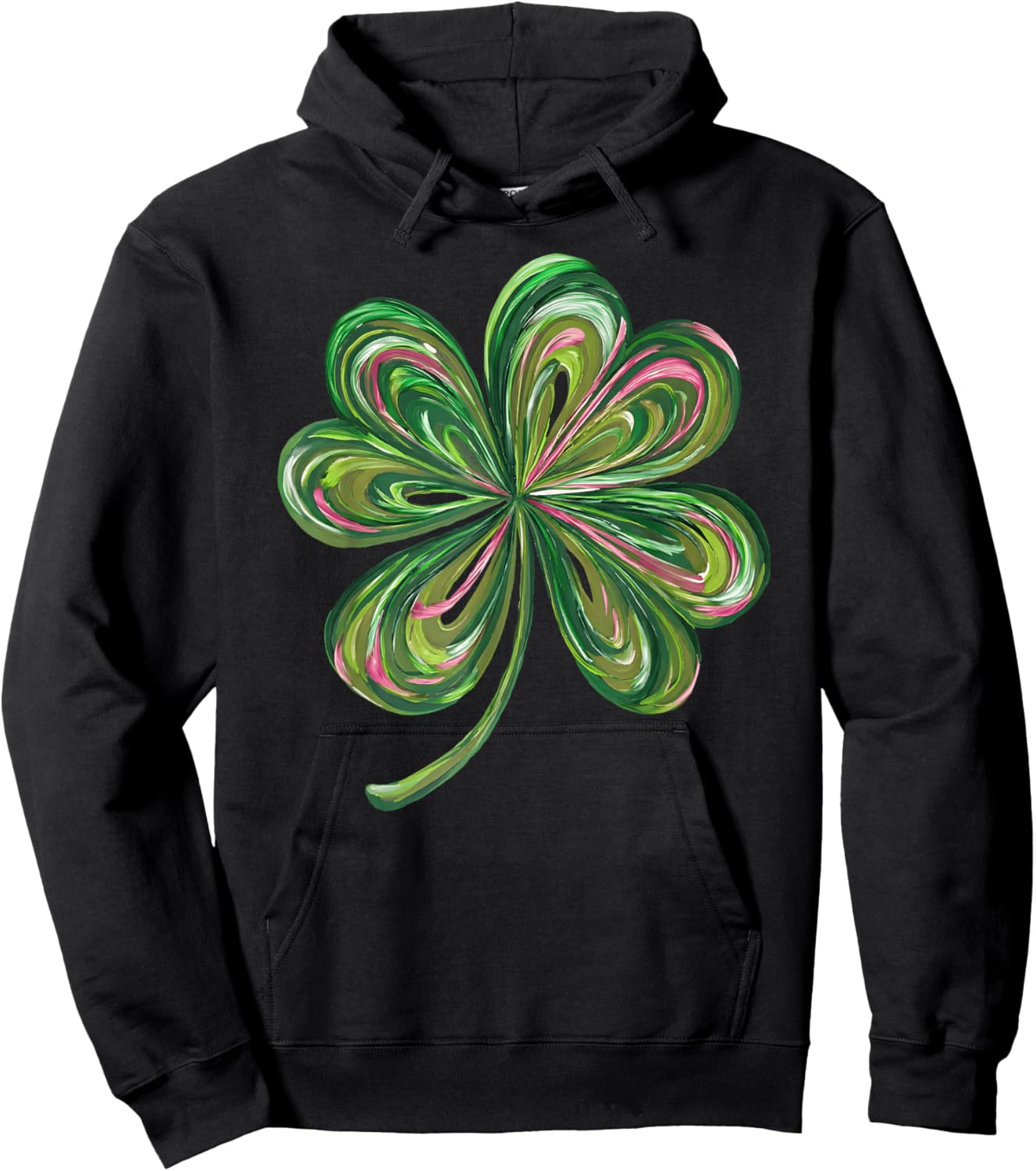Coquette Shamrock Bow St Patrick’s Day Lucky Clover Kids Hoodie - Hoodie | Black