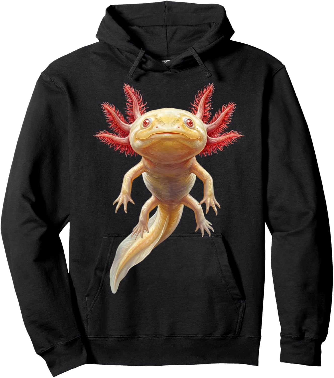 Albino Axolotl – Golden Morph Science Lovers Boys Girls Kids Hoodie - Hoodie | Black