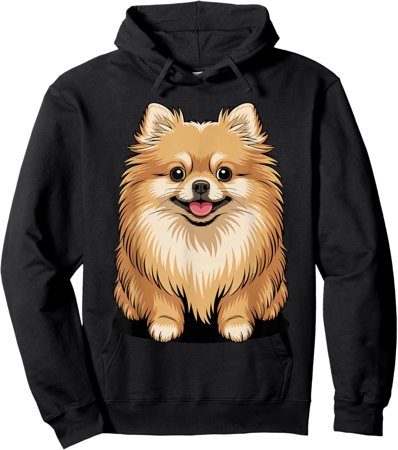 Cute Puppy Breed Artistic Pom Toy Companion Pomeranian Hoodie - Hoodie | Black
