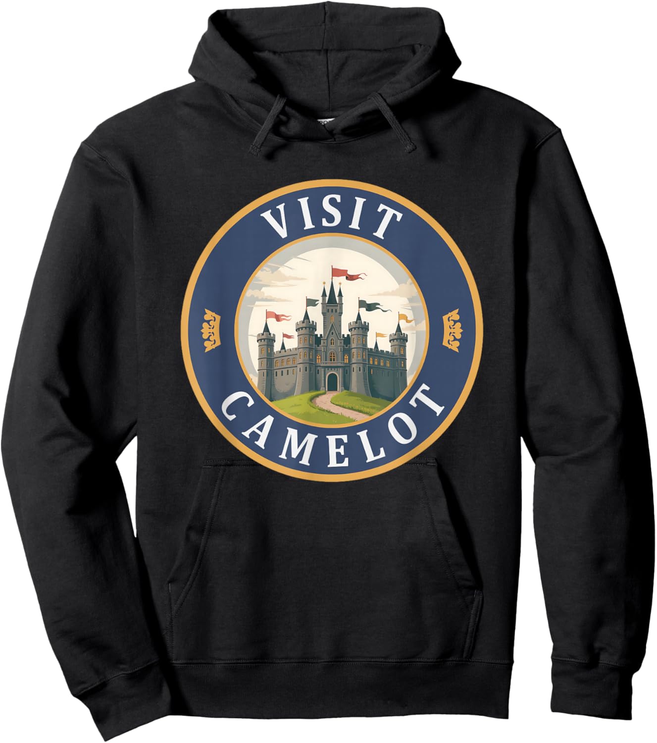 Visit Camelot King Arthur Funny History Hoodie - Hoodie | Black
