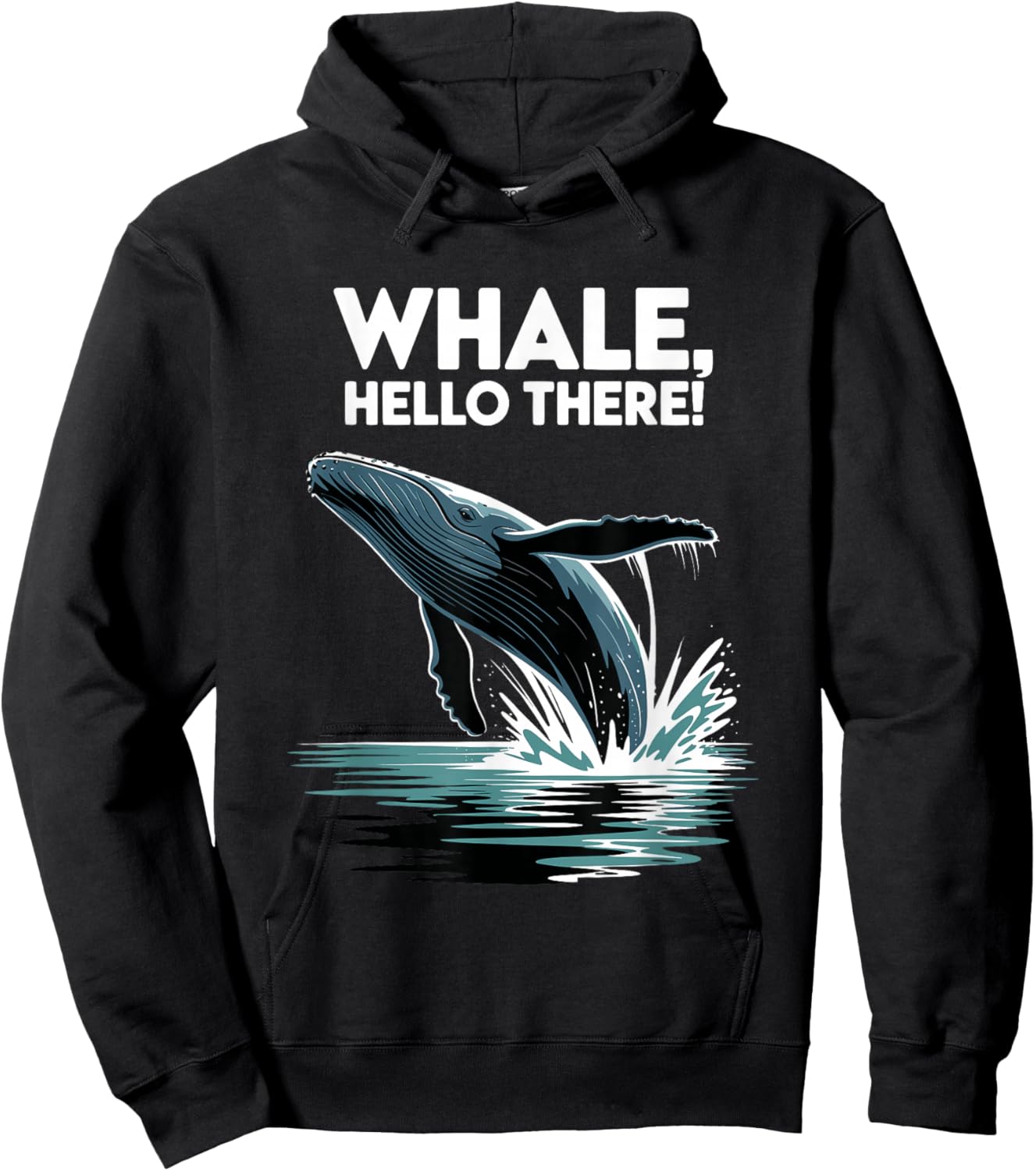 Humpback Whale Hello There Hoodie - Hoodie | Black