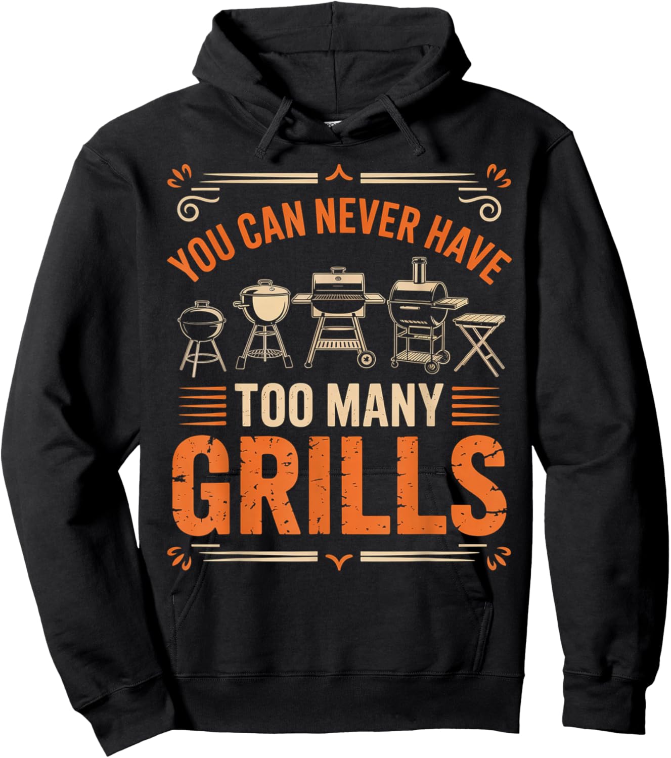 BBQ Lover You Can Never Have Too Many Grills Hoodie - Hoodie | Black