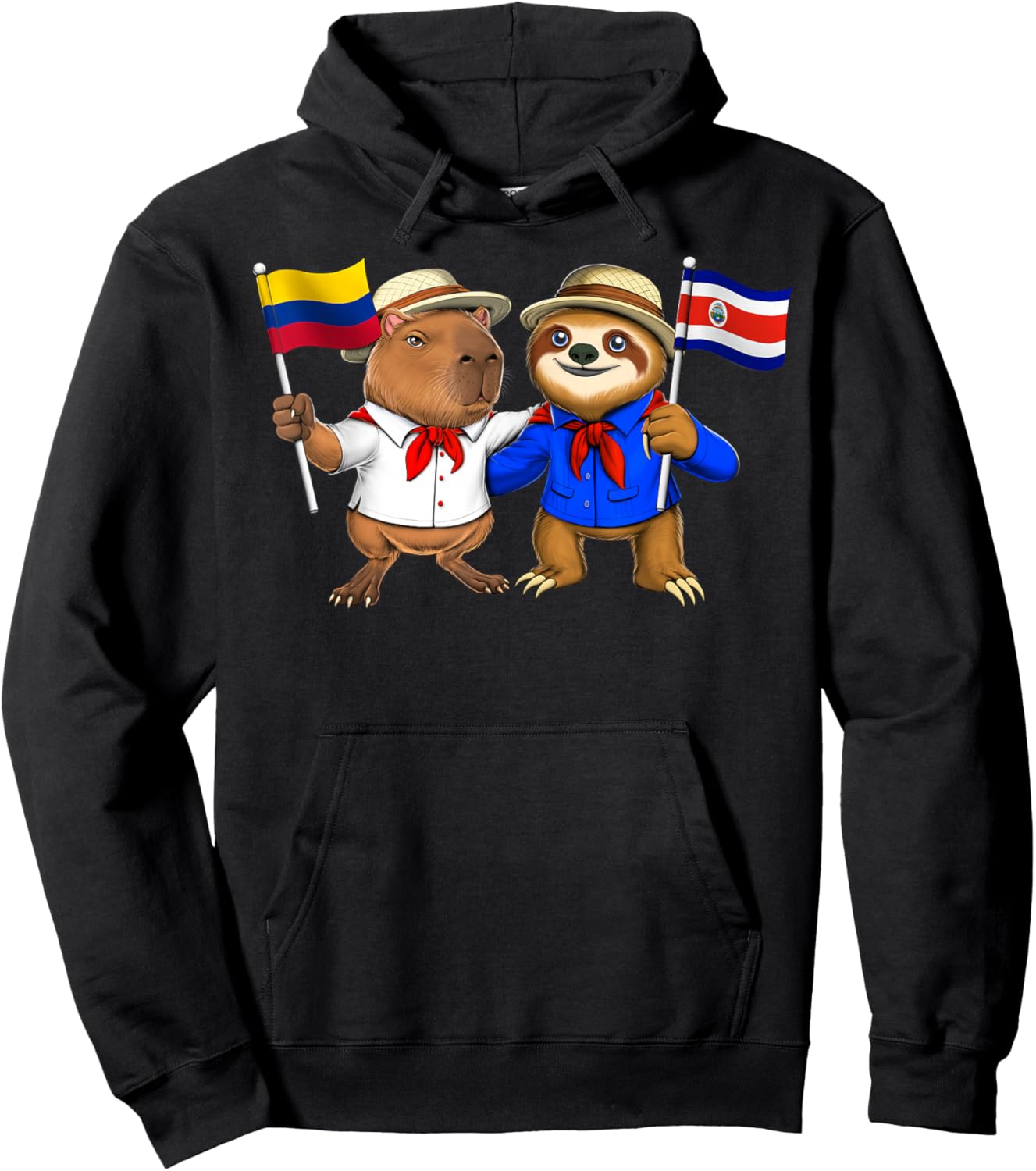 Colombia Costa Rica Roots Colombian Flag Proud Costa Rican Hoodie - Hoodie | Black