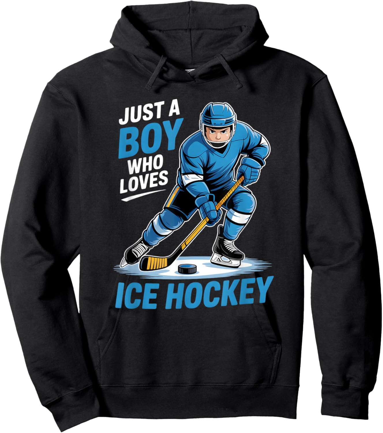 Boys Ice Hockey Hoodie - Hoodie | Black