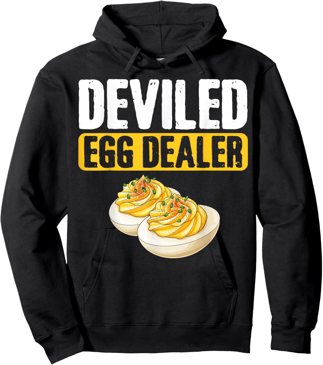 Retro Deviled Egg Dealer Thanksgiving Dinner Funny Hoodie - Hoodie | Black