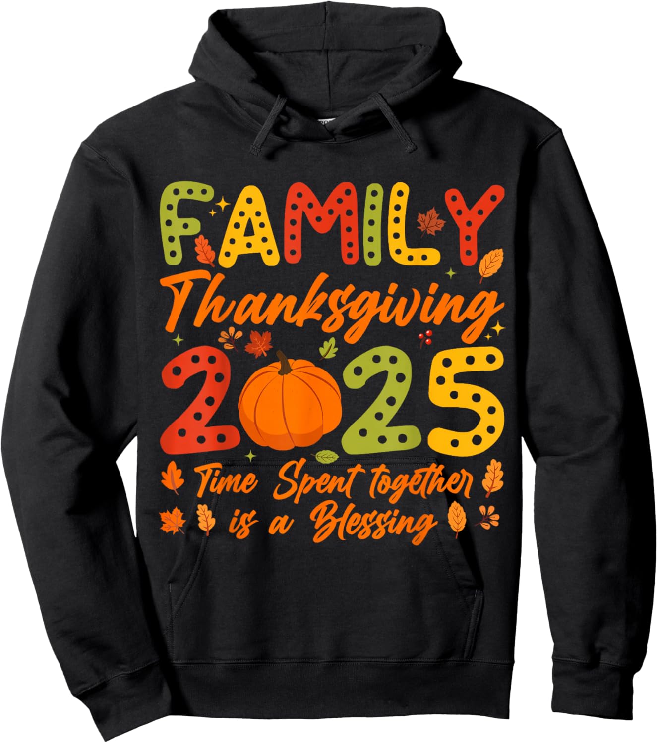 Family Thanksgiving 2025 Matching Thanksgiving Crew Turkey Hoodie - Hoodie | Black