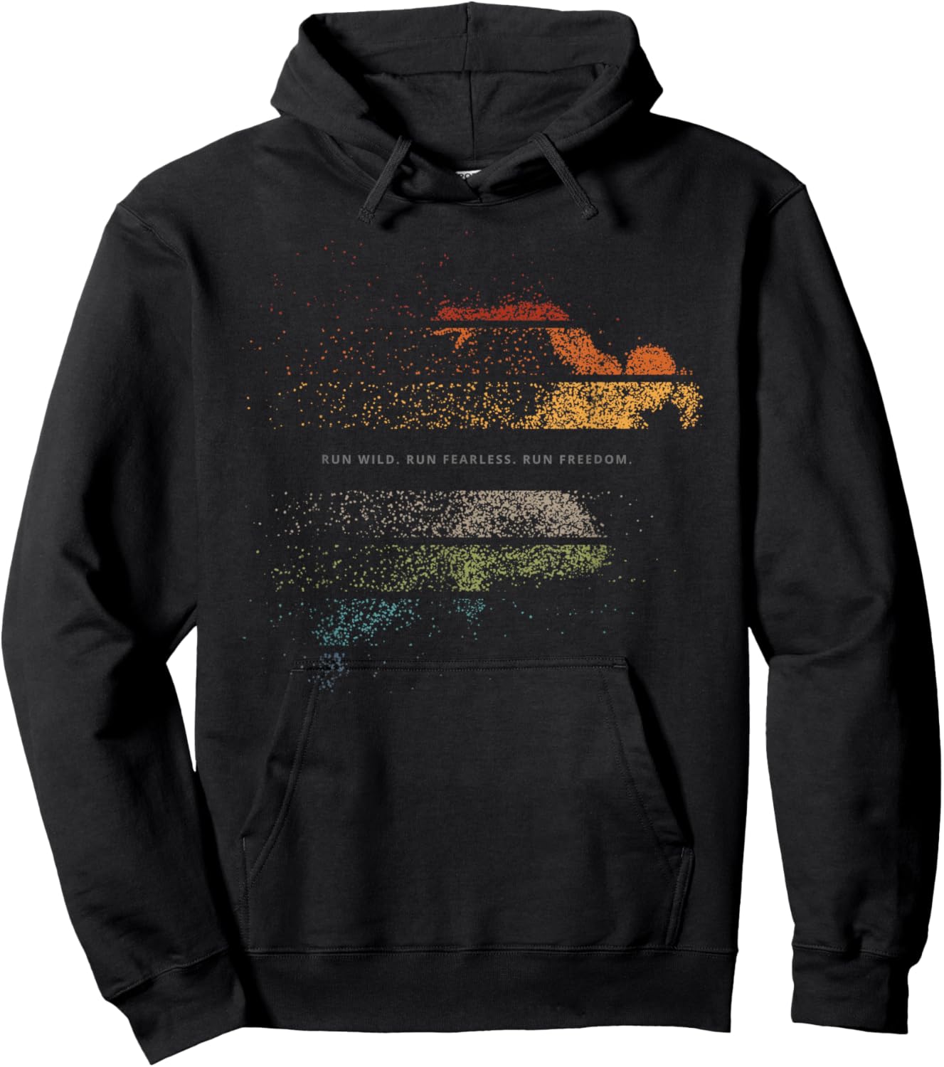 Retro Vintage Sports Runner Runner Hoodie - Hoodie | Black