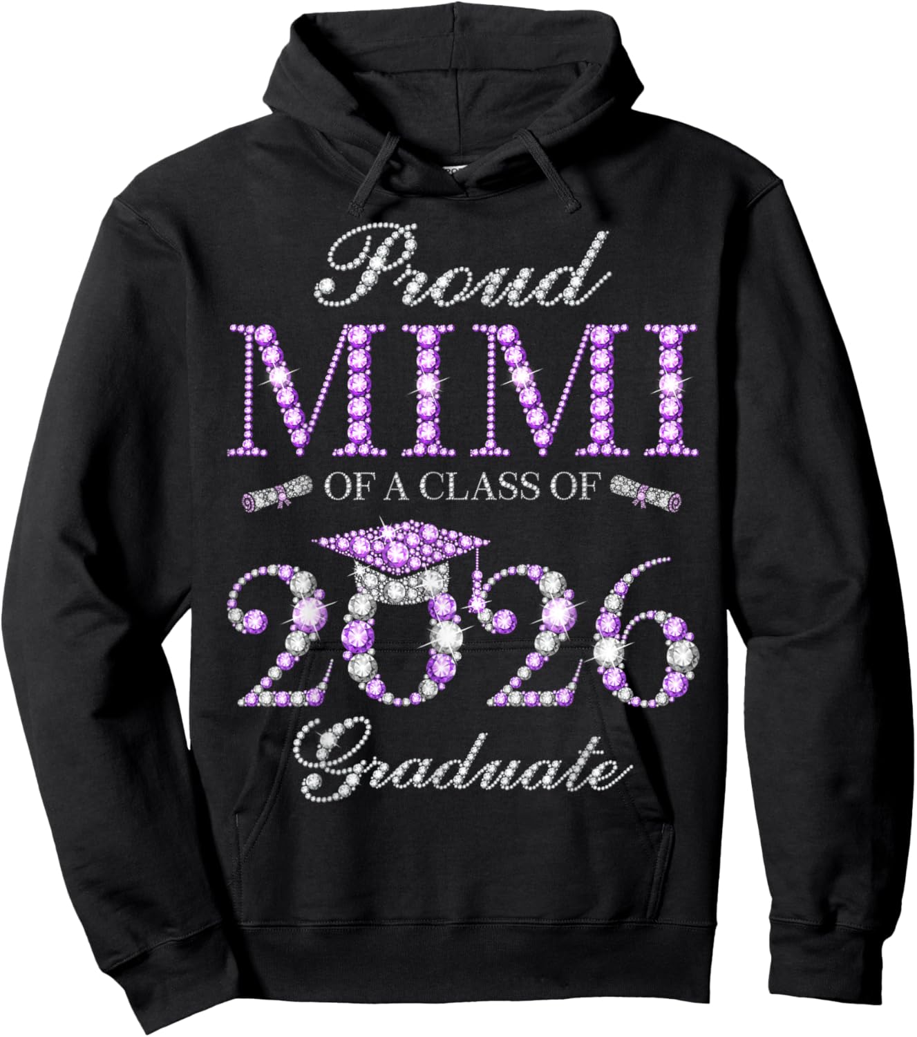Proud Mimi of A Class of 2026 Graduate Hoodie - Hoodie | Black