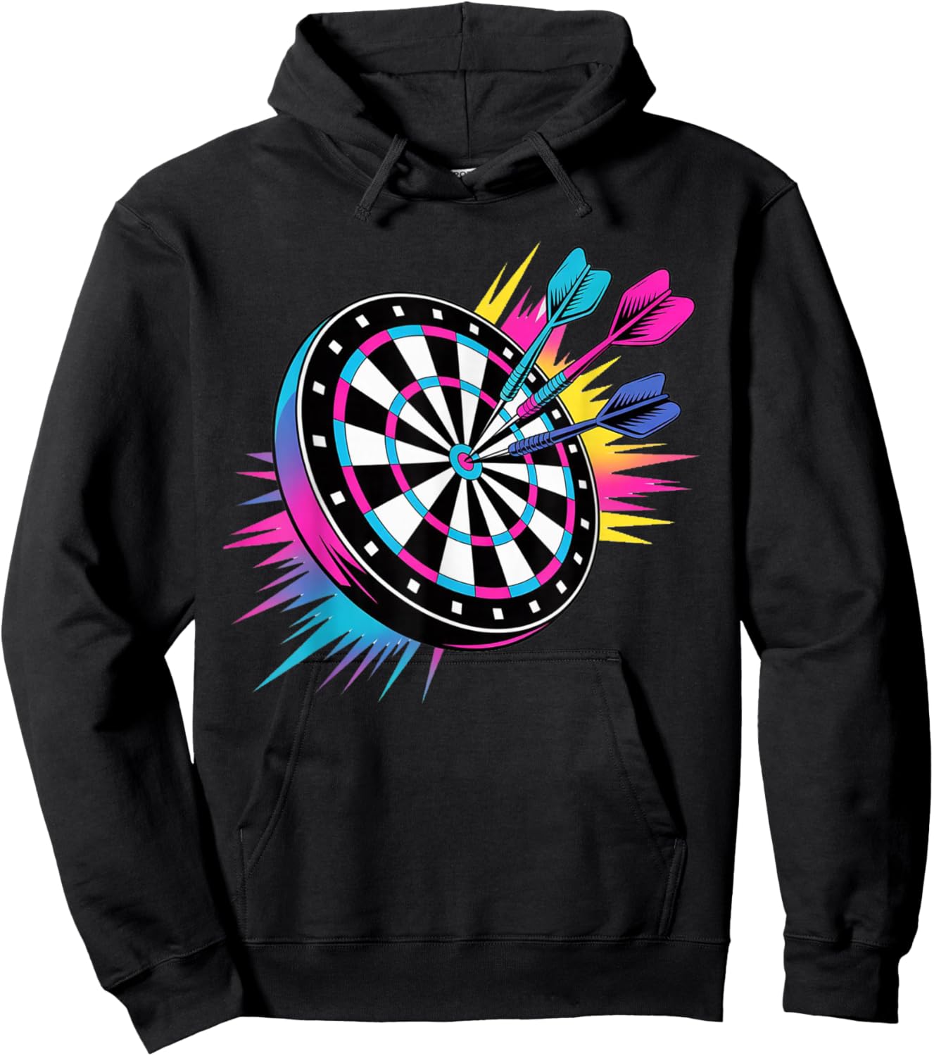 Fan Trikot Team Sport Dart Darts Dartspieler Retro Spruch Hoodie - Hoodie | Black
