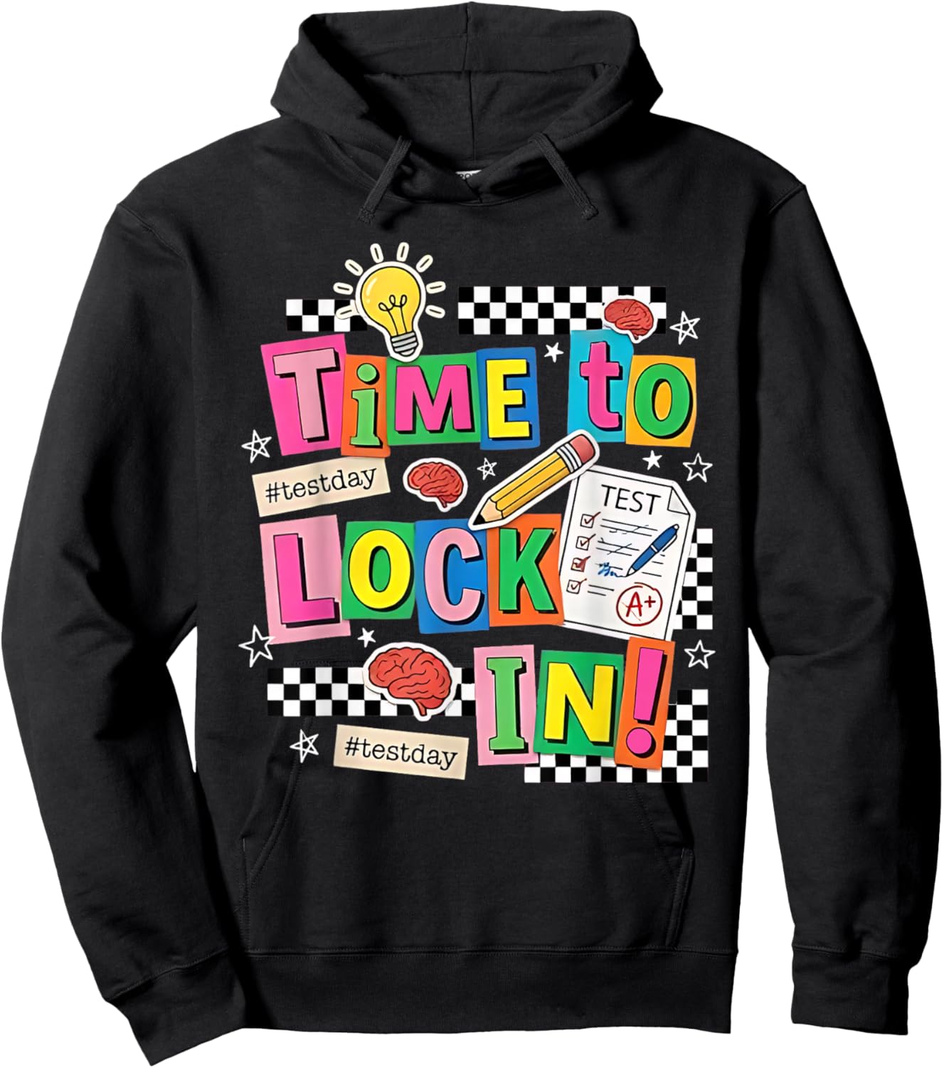 You Got This Test Day State Testing Time to Lock in Teacher Hoodie - Hoodie | Black