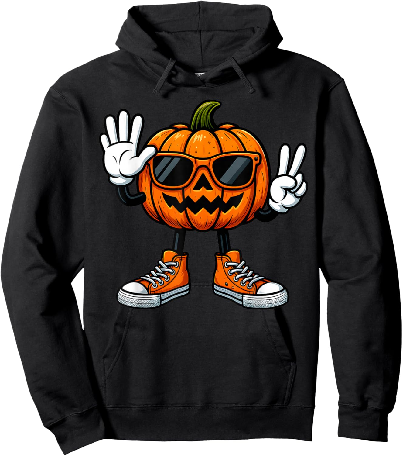 67 Halloween Pumpkin Funny Brainrot Meme Kids Six Seven Boys Hoodie - Hoodie | Black
