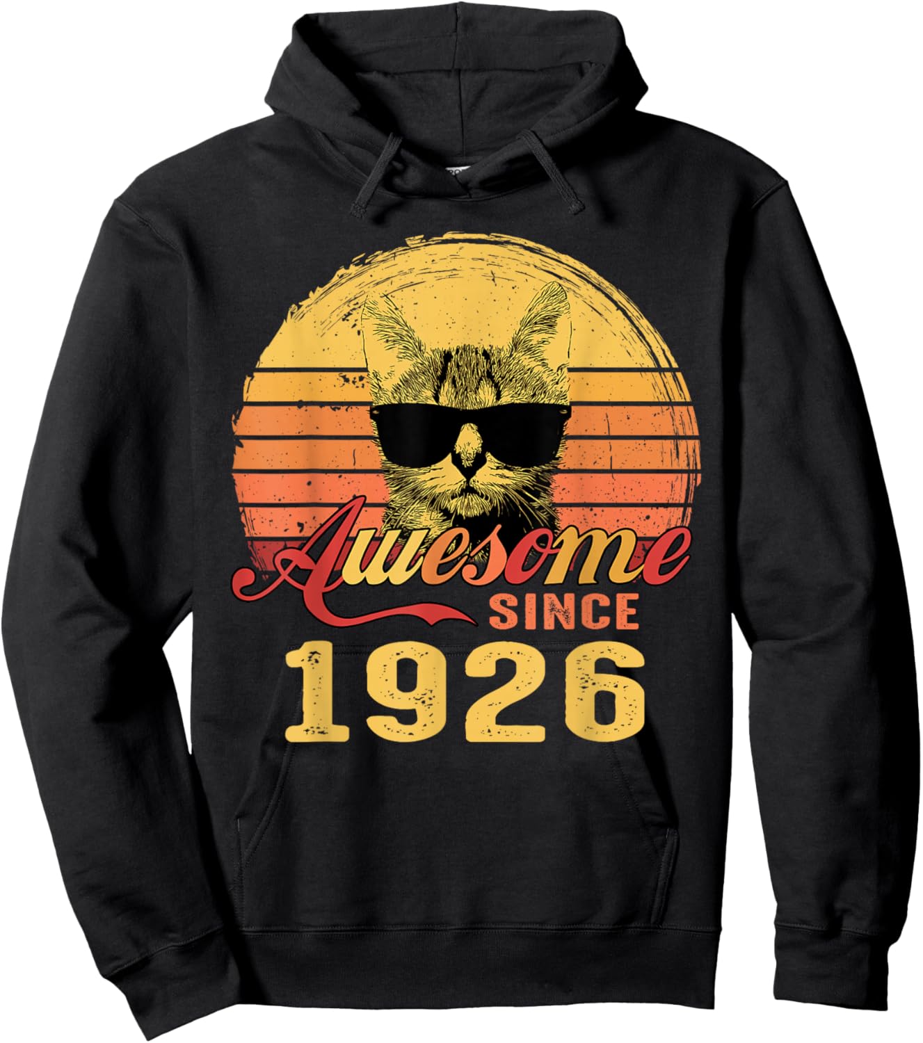 100th Birthday Gift Awesome Since 1926 100 Years Old Hoodie - Hoodie | Black