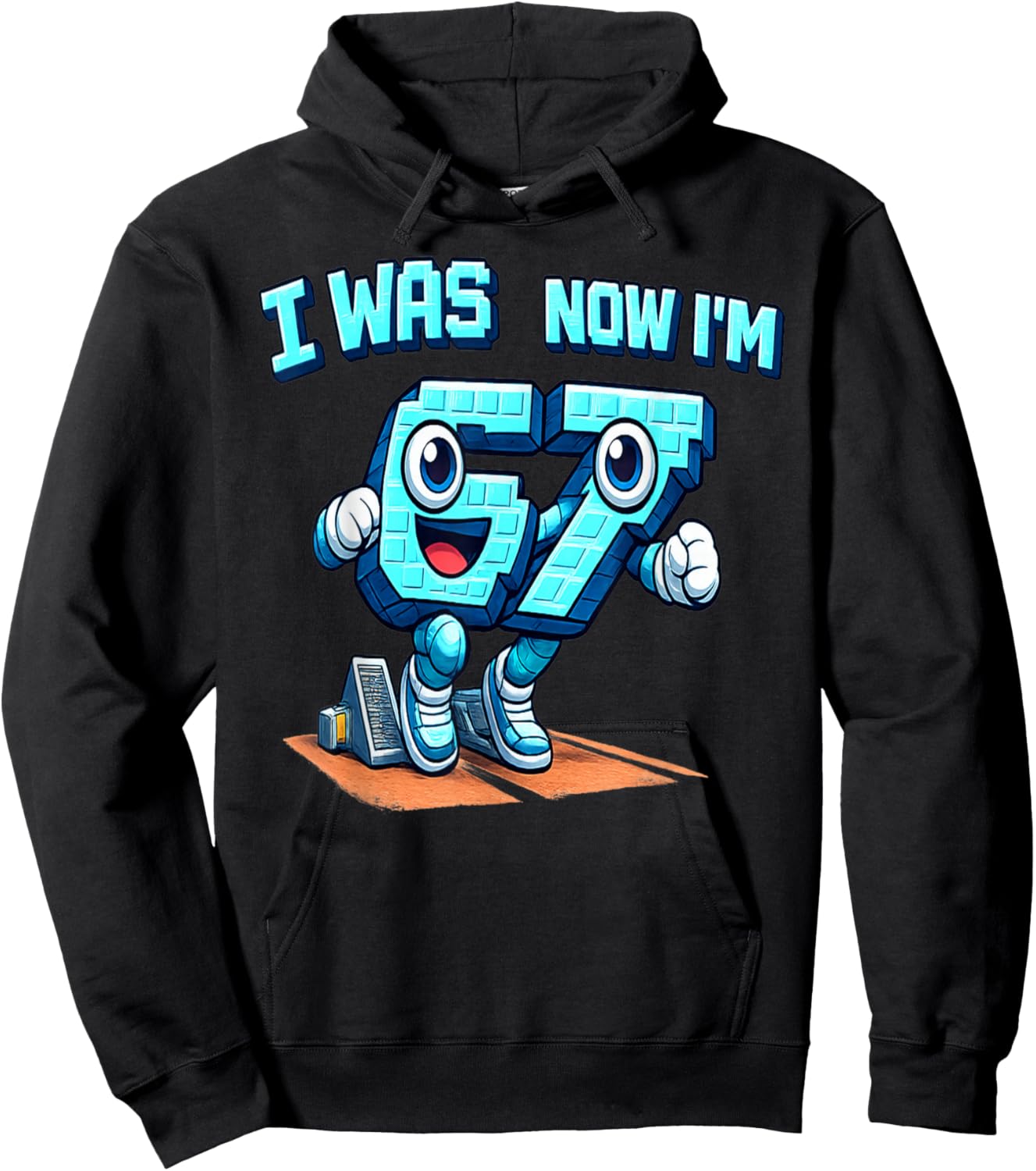 I was 6 Now I'm Six 7 Seven Years Brainrot Birthday Hoodie - Hoodie | Black