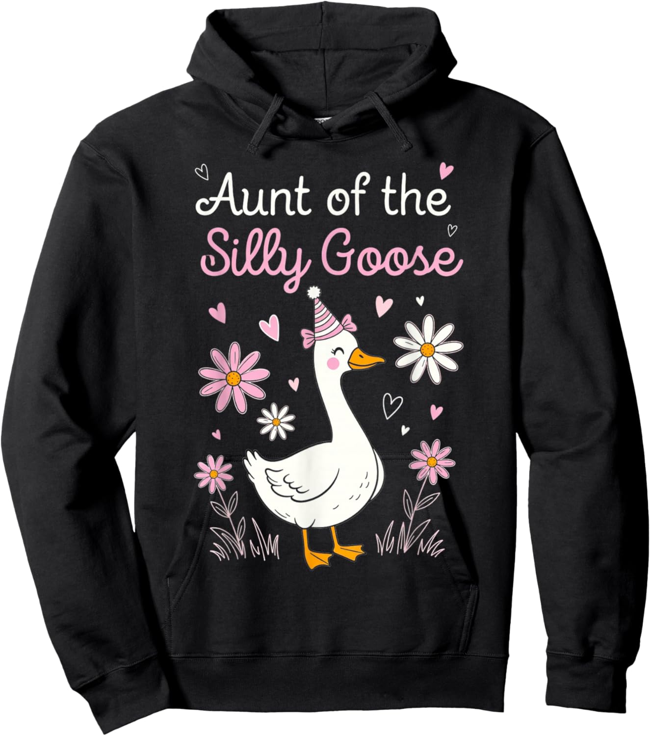 Aunt of The Silly Goose Birthday Hoodie - Hoodie | Black
