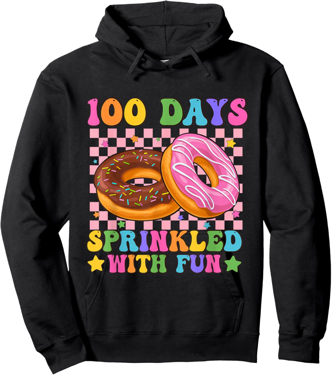 100 Days Sprinkled with Fun Donut Lover 100th Day of School Hoodie - Hoodie | Black