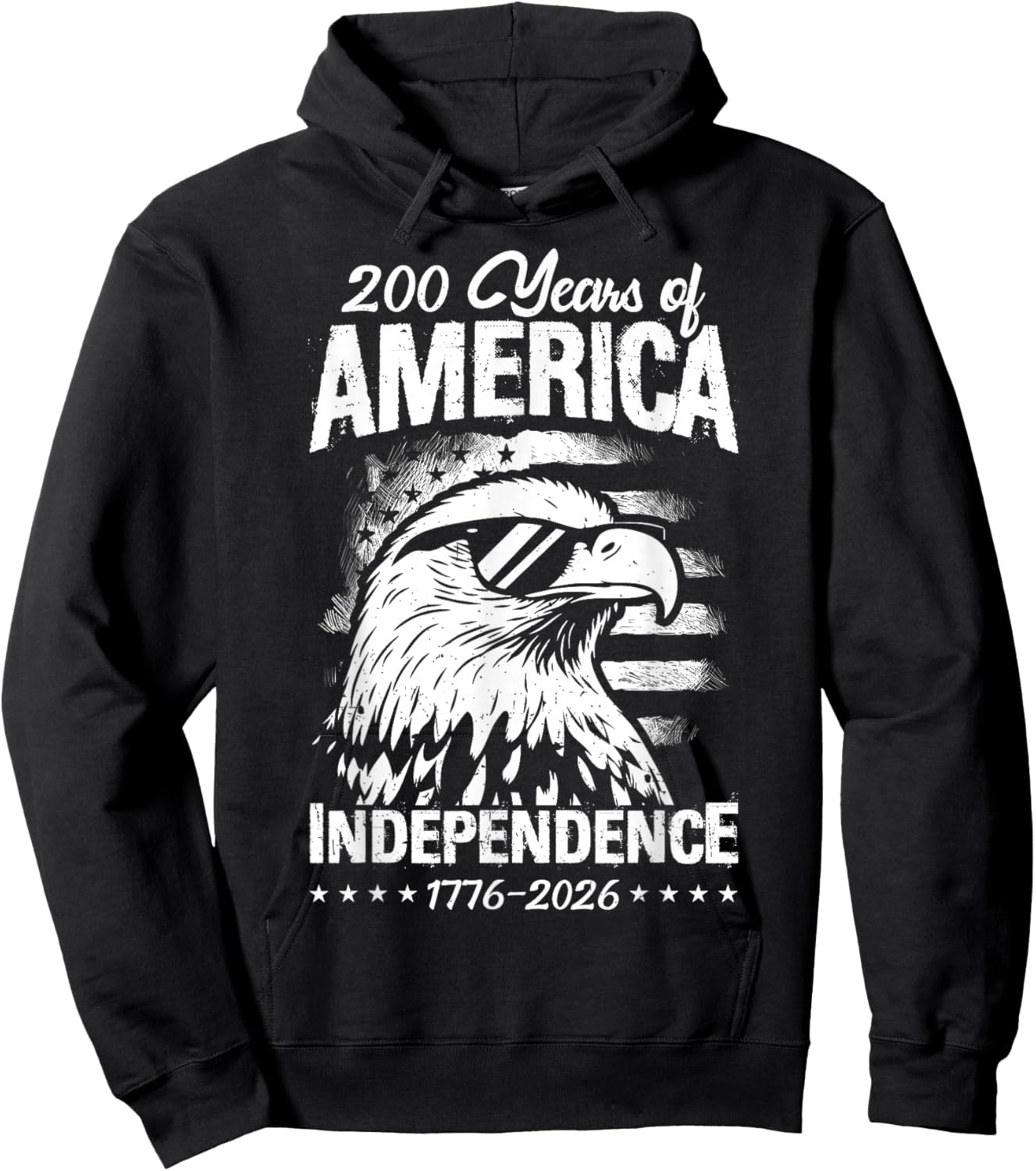 200 Years of America Independence 1776-2026 Hoodie - Hoodie | Black