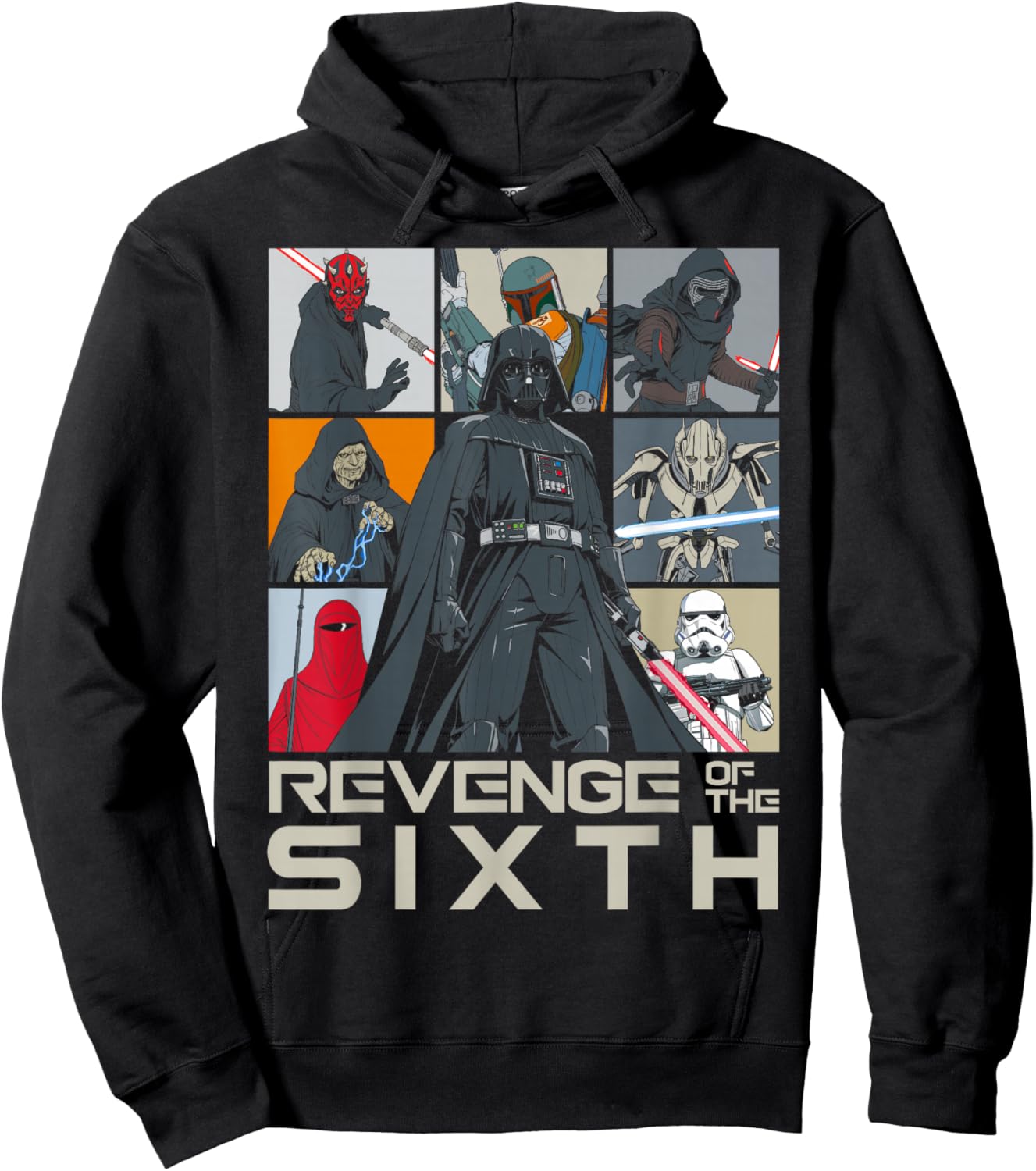 Star Wars Revenge Of The Sixth Dark Side Of The Force Grid Hoodie - Hoodie | Black