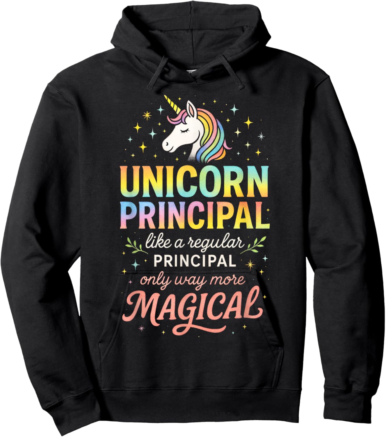 Unicorn Principal - Magical Teaching Teacher Hoodie - Hoodie | Black