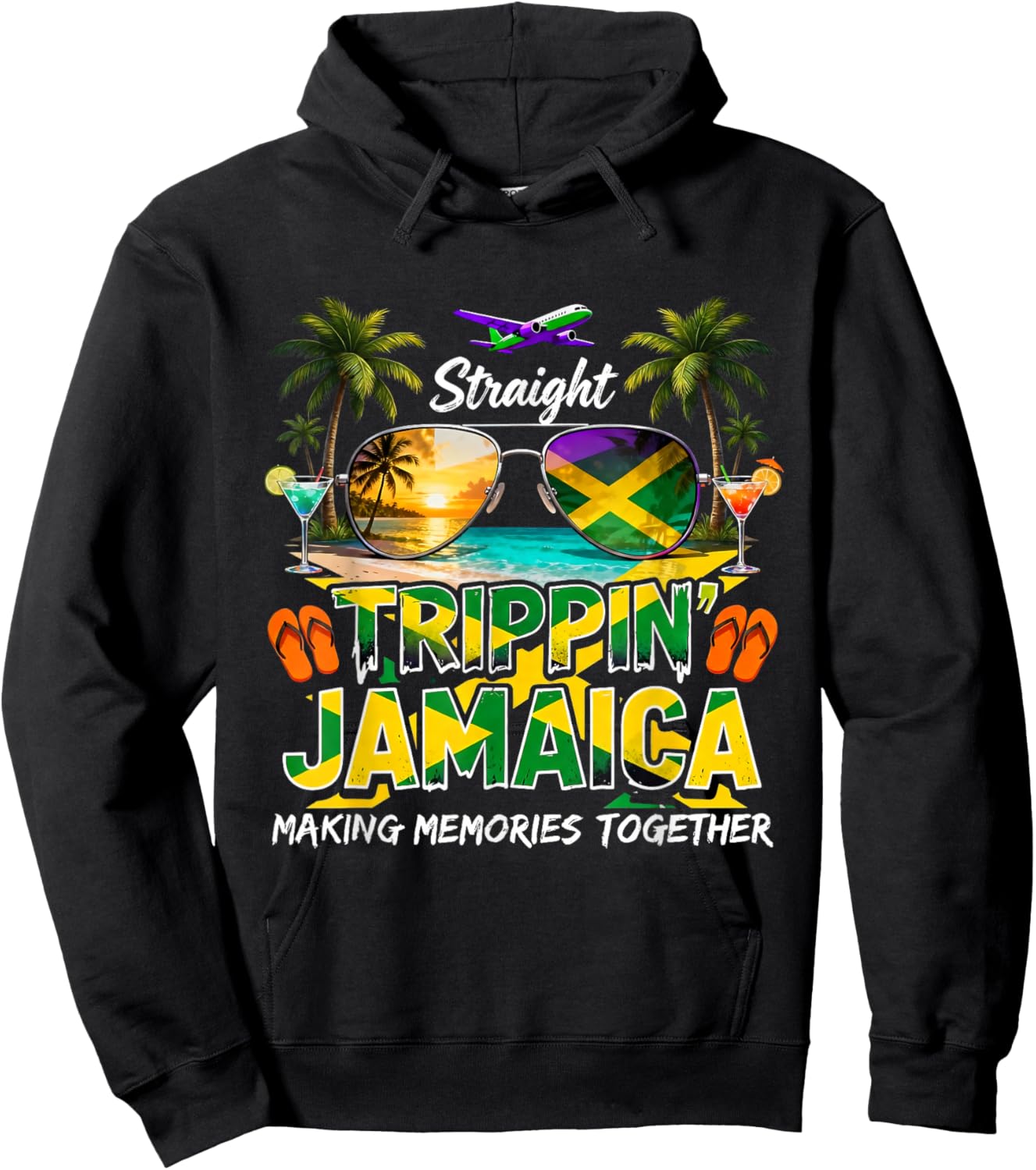 Jamaica 2026 Family Vacation Caribbean Trip Cruises Crew Hoodie - Hoodie | Black