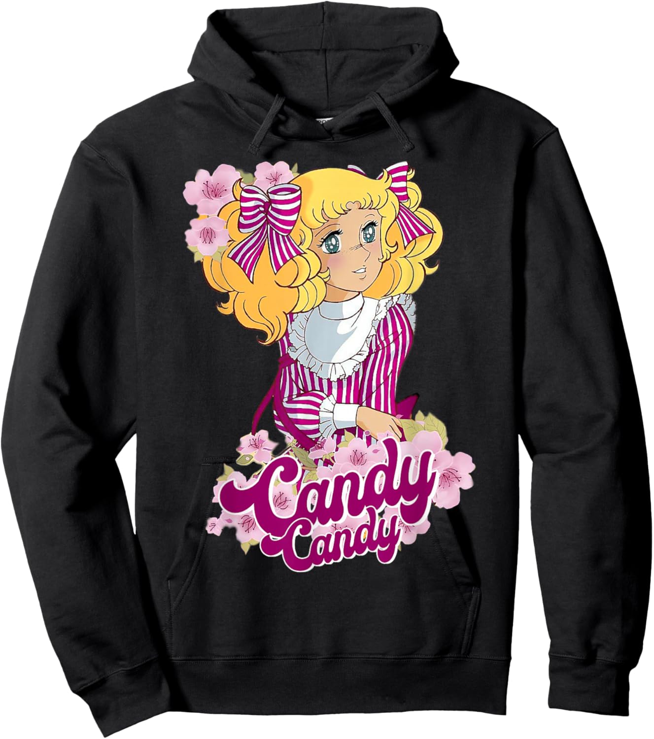 Candy Candy Pink Cartoon Japanese 80s Vintage Anime Manga Hoodie - Hoodie | Black